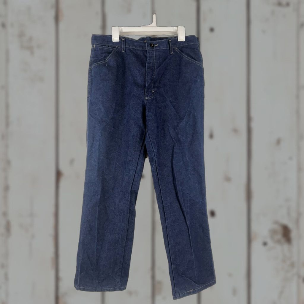 Vintage Bulwark FR Jeans Flame-Resistant Men's Straight Denim Size 36X30 Dark Wash Blue USA Size US 36 / EU 52 - 1 Thumbnail