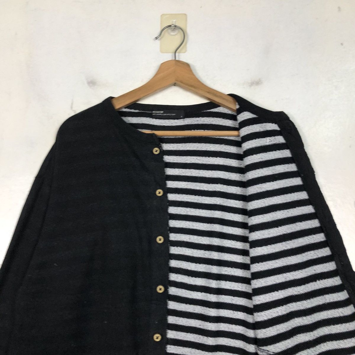 Issey Miyake 📌Vintage Snap Button Cardigan Moderm Blanket Striped Size US L / EU 52-54 / 3 - 14 Thumbnail