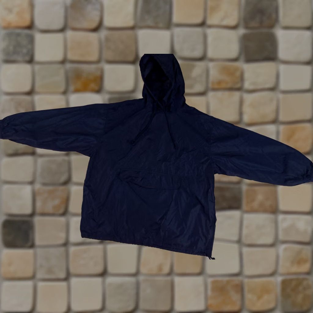 Gap VINTAGE Gap Hooded Windbreaker Nylon Blue Pouch Pocket 90s Jacket Medium/Large Unisex Adults Mens Womens Size US L / EU 52-54 / 3 - 1 Thumbnail