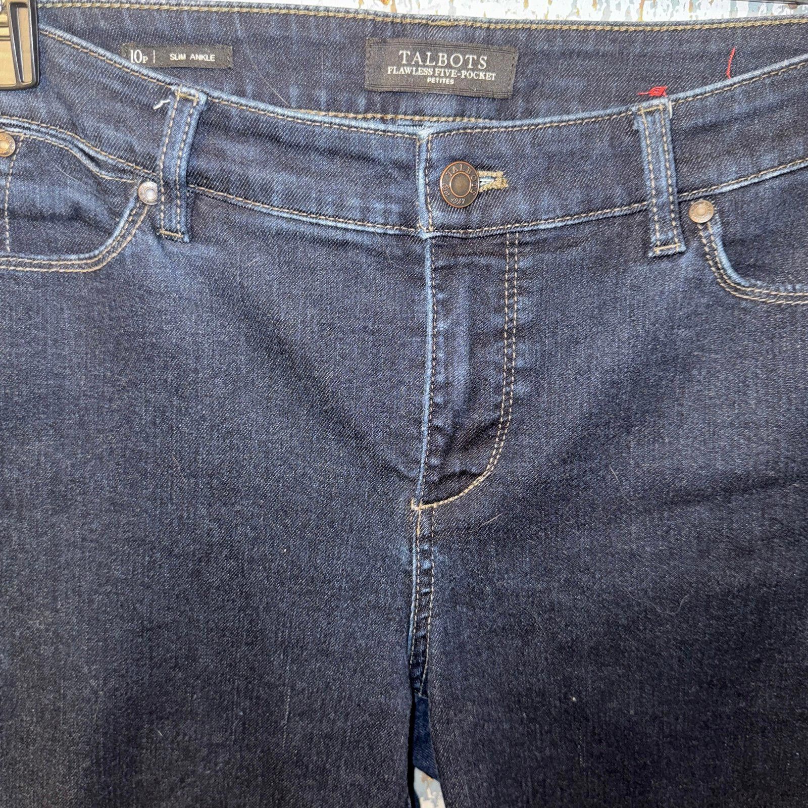 Designer Talbots Flawless Five Pocket Petite Slim Ankle Jeans 10P Size 30" / US 8 / IT 44 - 4 Thumbnail