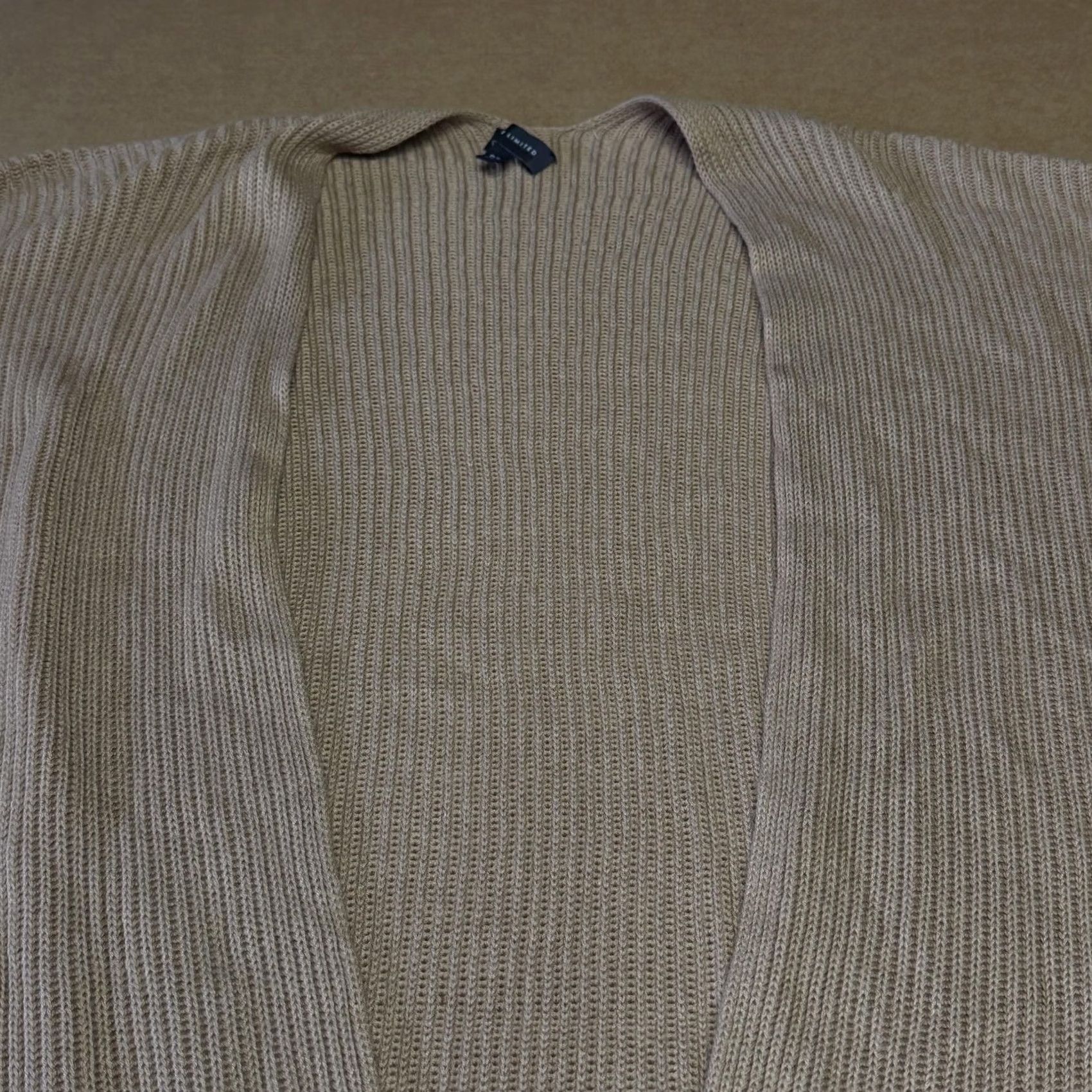 Vintage The Limited Sweater Cape Womens One Size Beige Viscose Nylon Wool Knit Poncho Size ONE SIZE - 2 Thumbnail