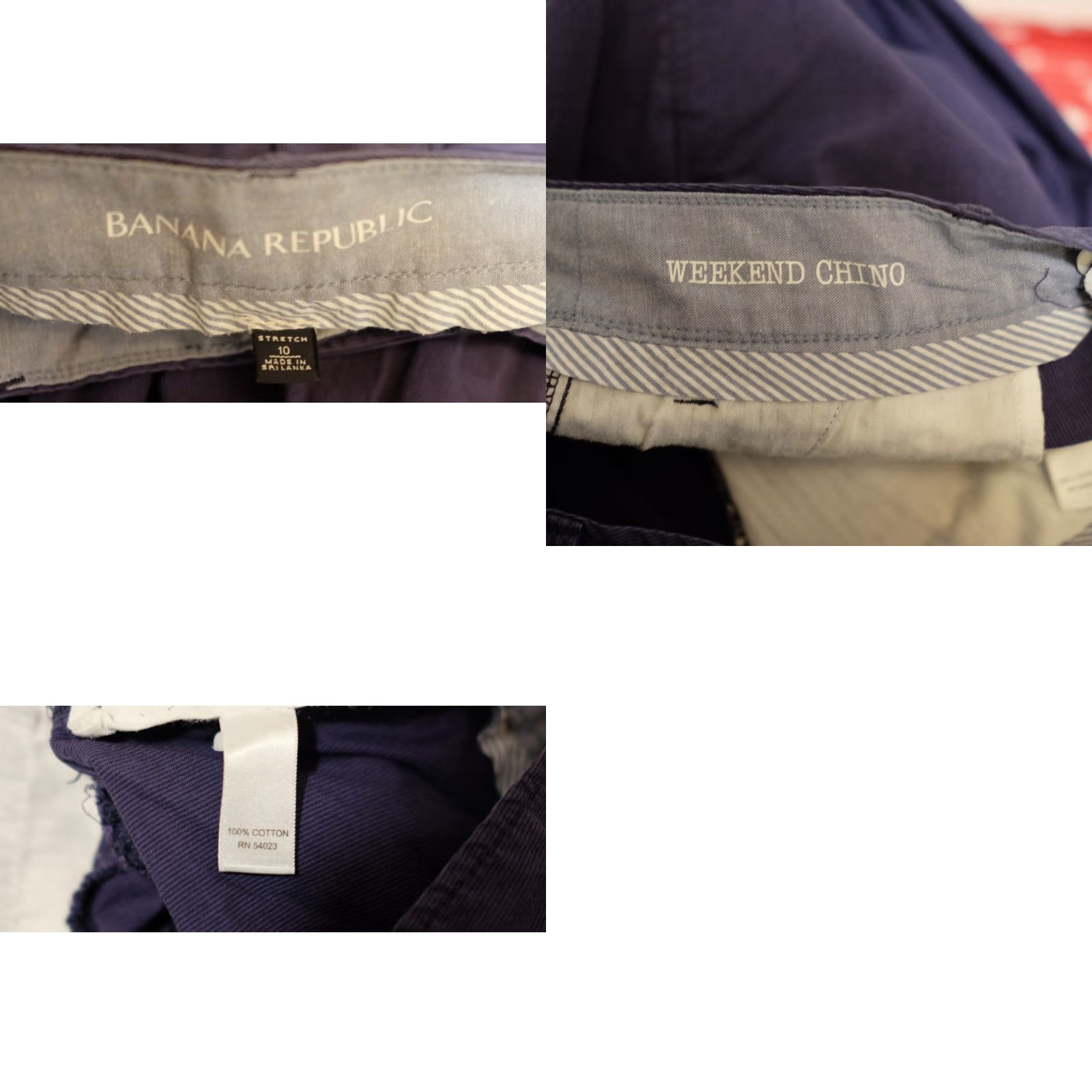 Banana Republic Banana Republic Stretch Pants Weekend Chino Pinstripe Womens 10 Navy Blue Regular Straight Pants Girls Mens Womens 10 Size 32" / US 10 / IT 46 - 8 Thumbnail