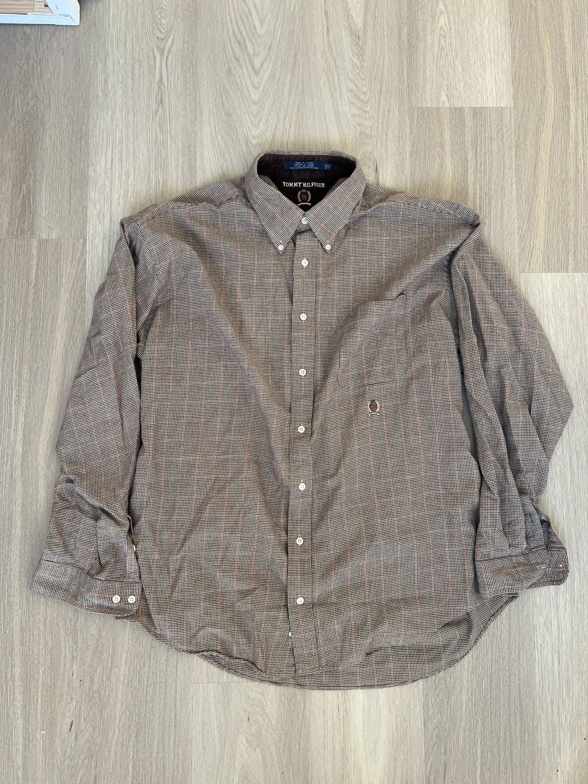 Designer × Tommy Hilfiger × Vintage Vintage Tommy Hilfiger Plaid Dress Shirt Size US XXL / EU 58 / 5 - 1 Thumbnail