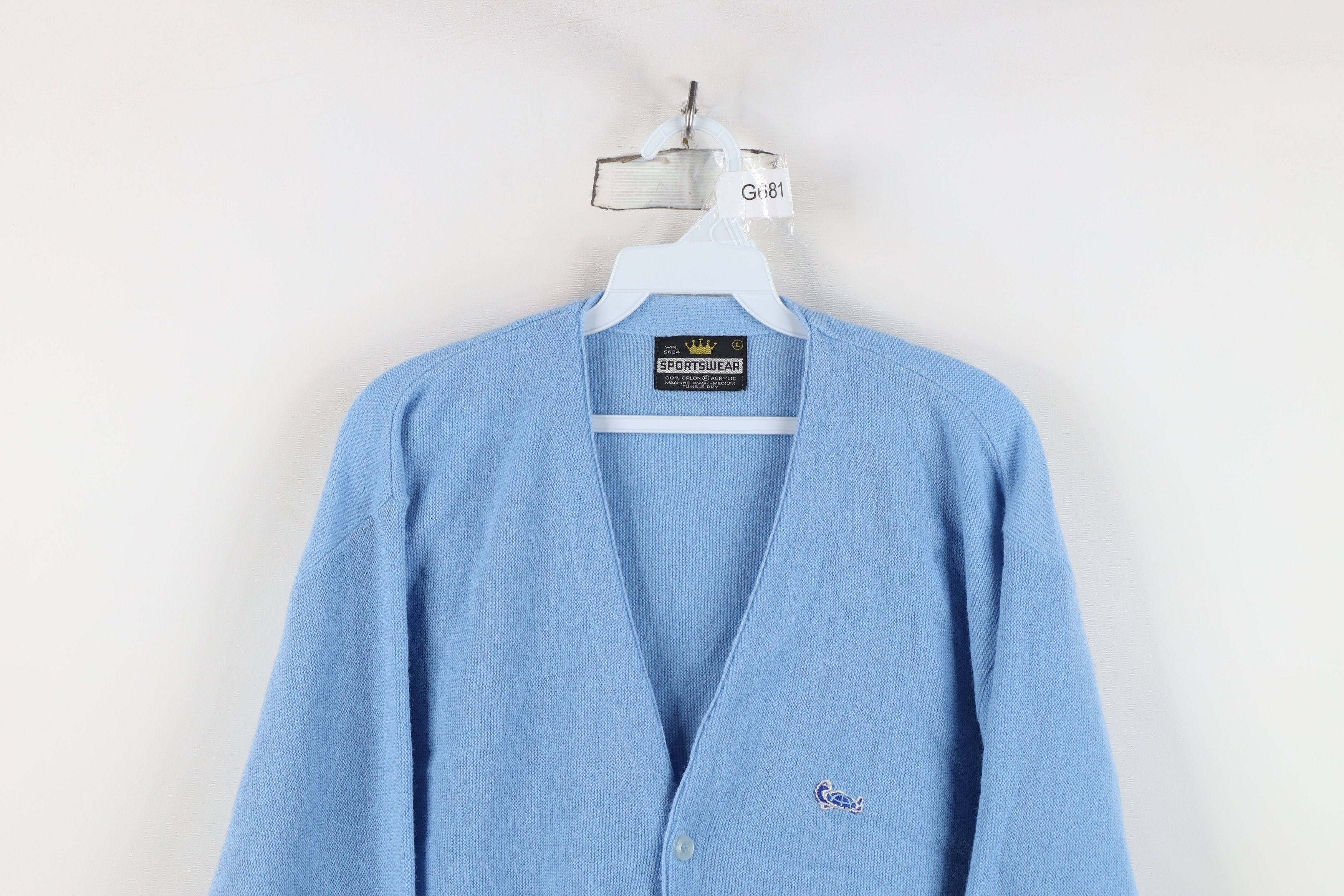 Vintage Vintage 60s 70s Streetwear Sweater Carolina Blue USA Size US L / EU 52-54 / 3 - 2 Thumbnail