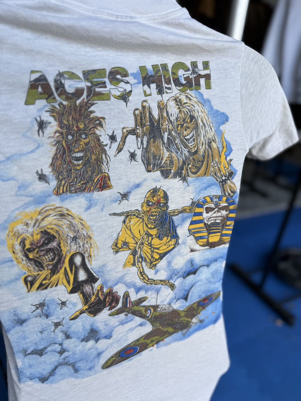 Band Tees Vintage Iron Maiden 1984 Aces High Shirt Size US S / EU 44-46 / 1 - 4 Thumbnail