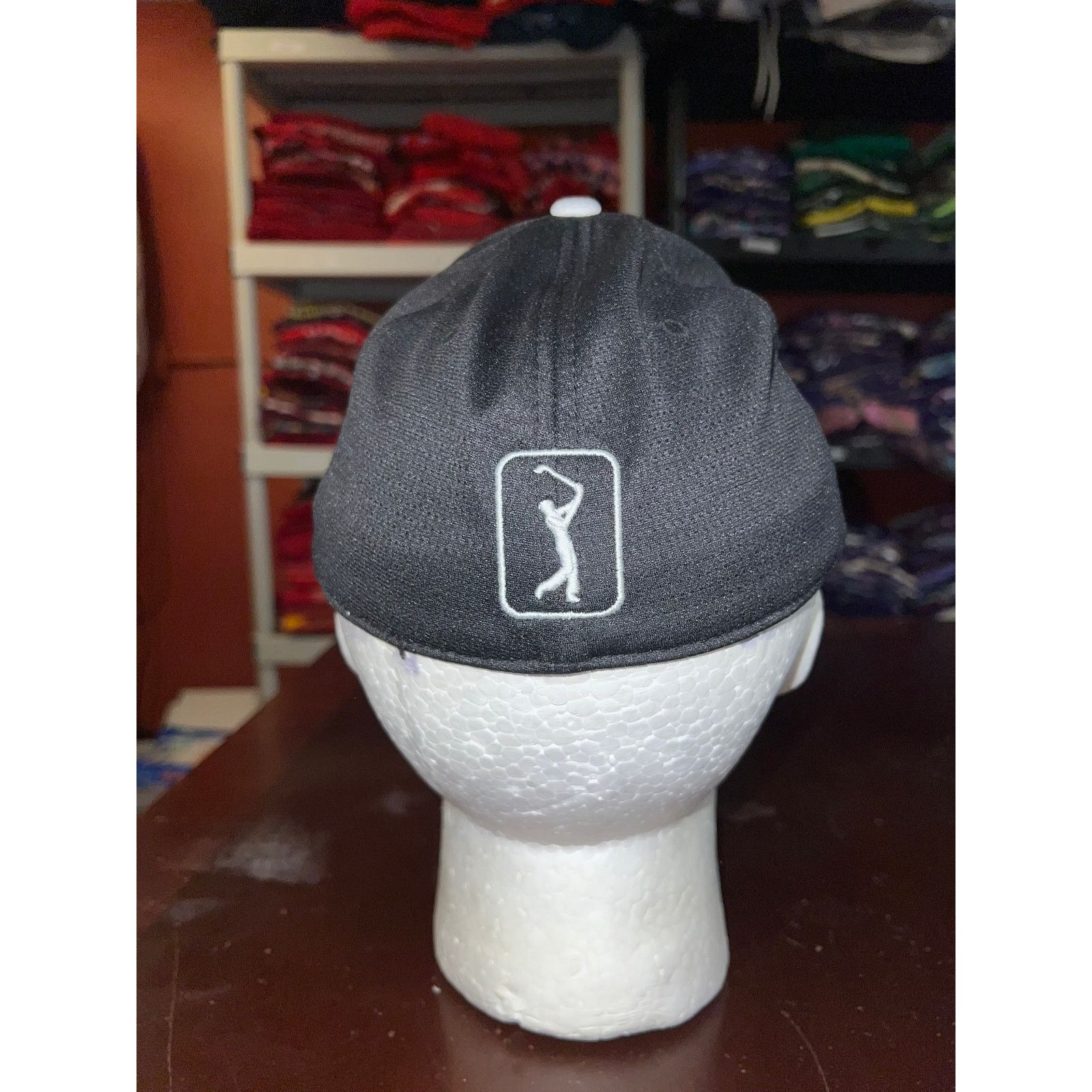 PGA Tour PGA Tour Black Hat Golf Golfing Cap Headwear OS Size ONE SIZE - 3 Thumbnail