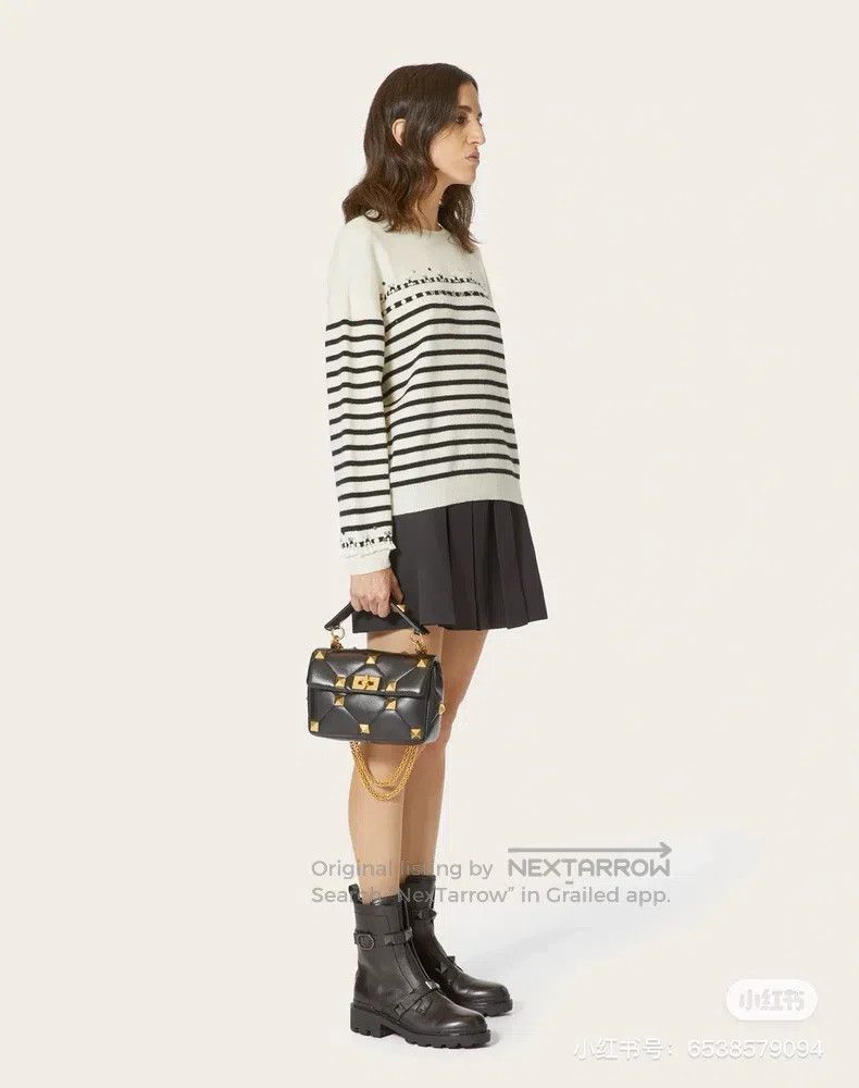Valentino Valentino Beaded monogram striped knit Size S / US 4 / IT 40 - 8 Thumbnail