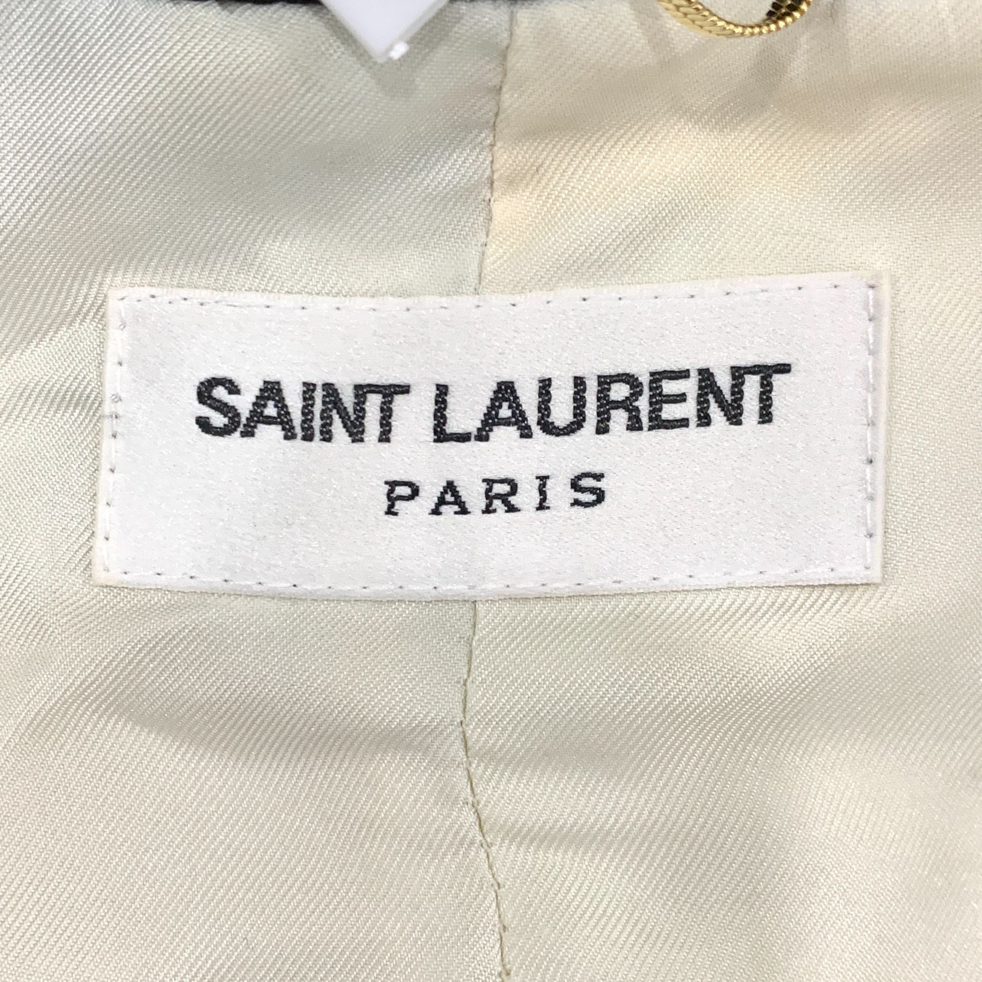 Saint Laurent Paris [Saint Laurent] 22SS Beige Round Neck Tweed Jacket 36 XS Size XS / US 0-2 / IT 36-38 - 5 Thumbnail