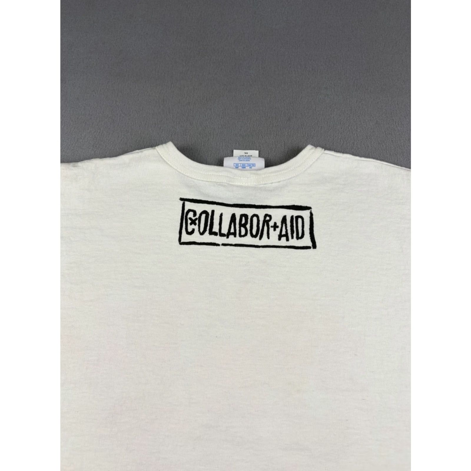 Champion Champion T-Shirt Men XL White 100% Cotton Basketball Collabor+Aid Crew Neck Short Sleeve Regular Sports All Seasons Images Included Size US XL / EU 56 / 4 - 5 Thumbnail