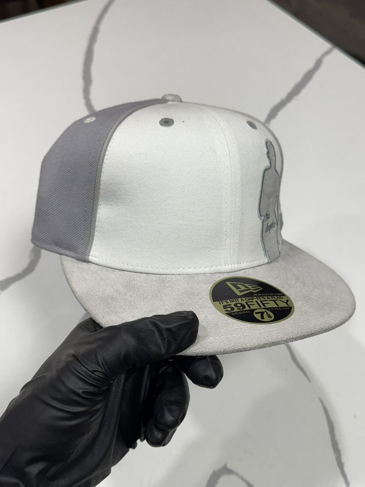 New Era Vintage HWC New Era Los Angeles Fitted Cap Leather Suede Size ONE SIZE - 4 Thumbnail
