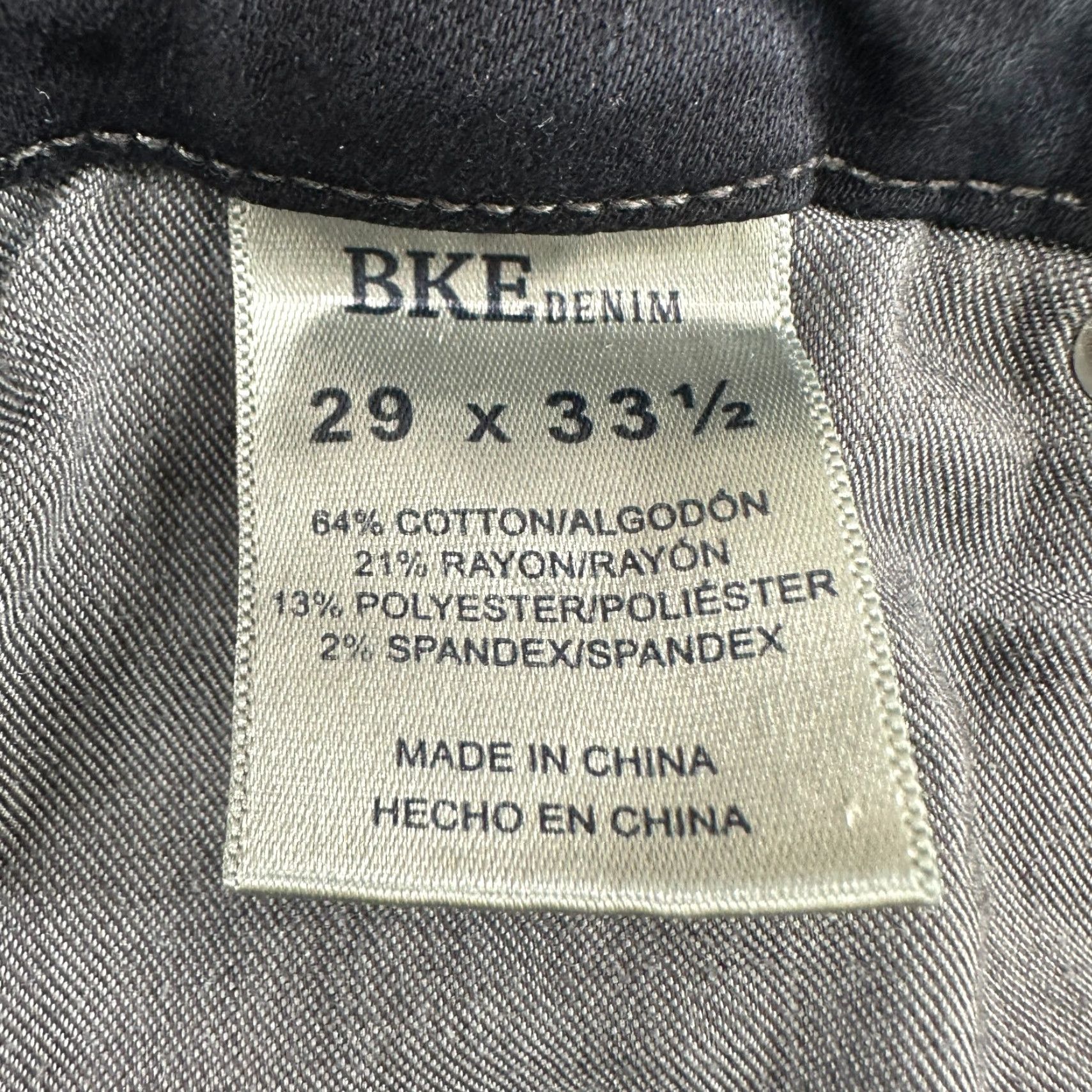 Vintage VINTAGE Buckle Jeans Womens 29x33.5 Black Denim Flared High Rise Stretch Inseam 33.5 Regular Rock Vintage Ladies Womens Size 30" / US 8 / IT 44 - 5 Thumbnail
