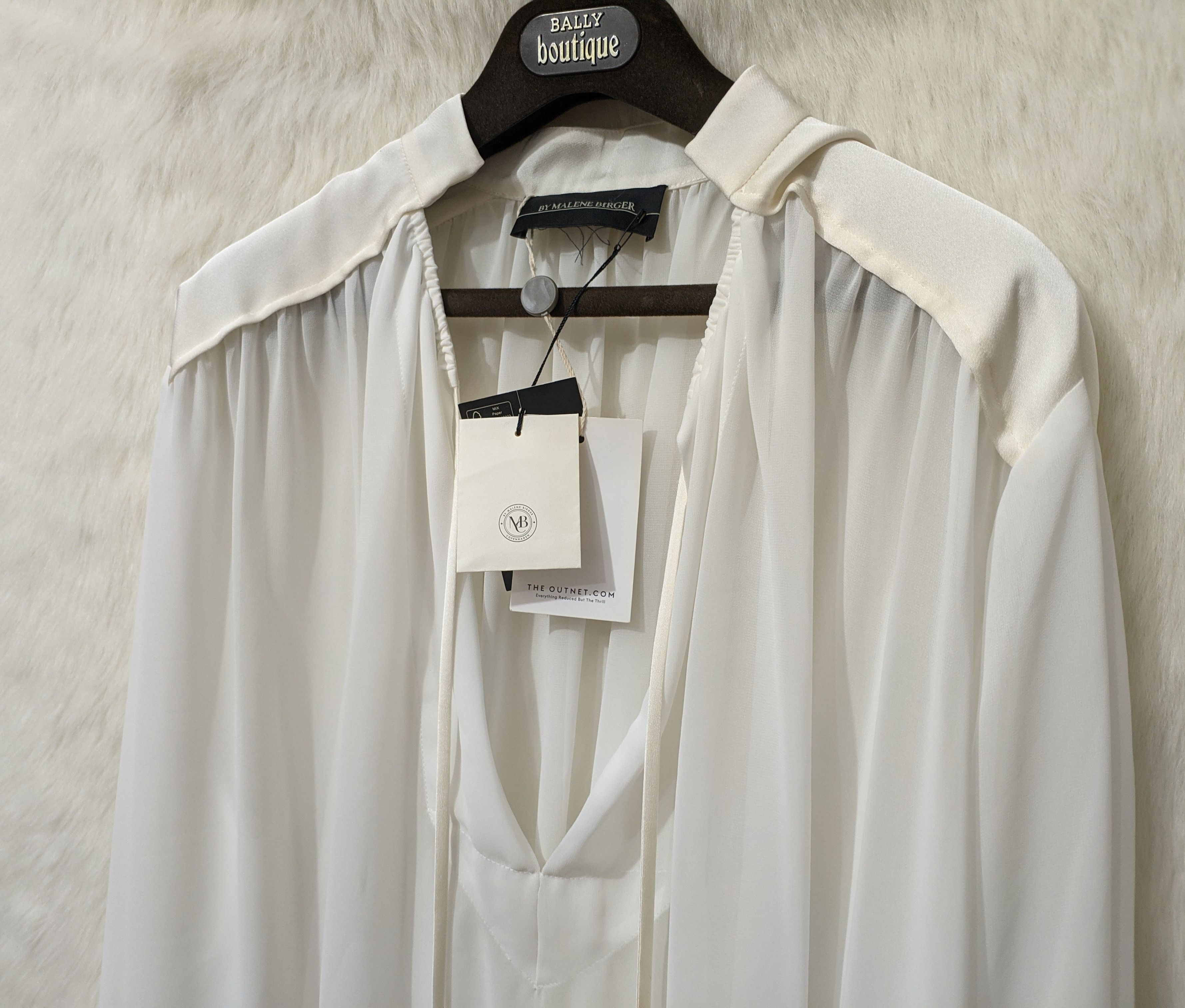 By Malene Birger BY MALENE BIRGER Bolivian Ruched Chiffon Blouse Top Tunic Size M / US 6-8 / IT 42-44 - 7 Thumbnail