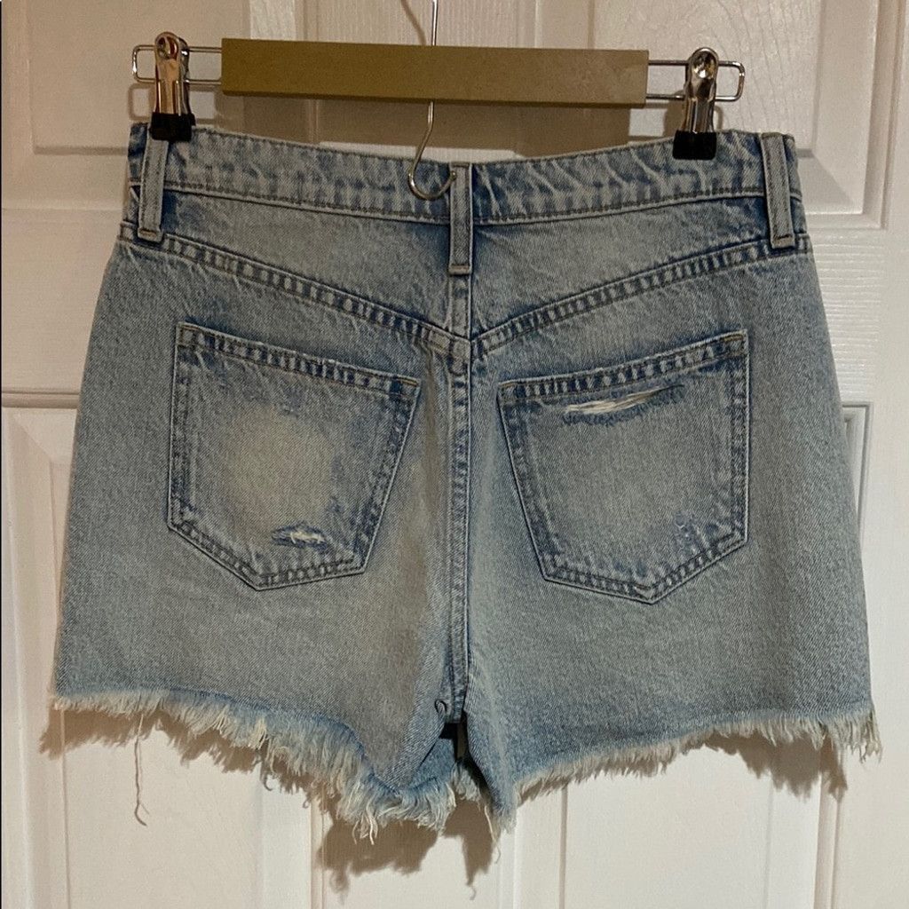 Sneaky Steve Sneak Peek Blue Distressed Jean Shorts Size 27" / US 4 / IT 40 - 2 Thumbnail
