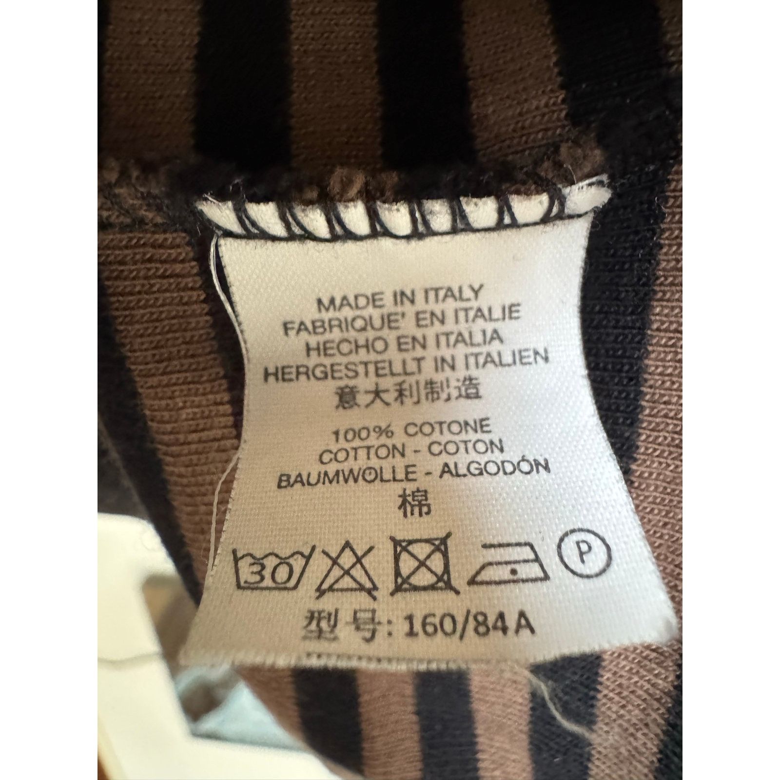 Max Mara Max Mara 100 Percent Cotton Striped Long Sleeve Top Brown Size S / US 4 / IT 40 - 4 Thumbnail