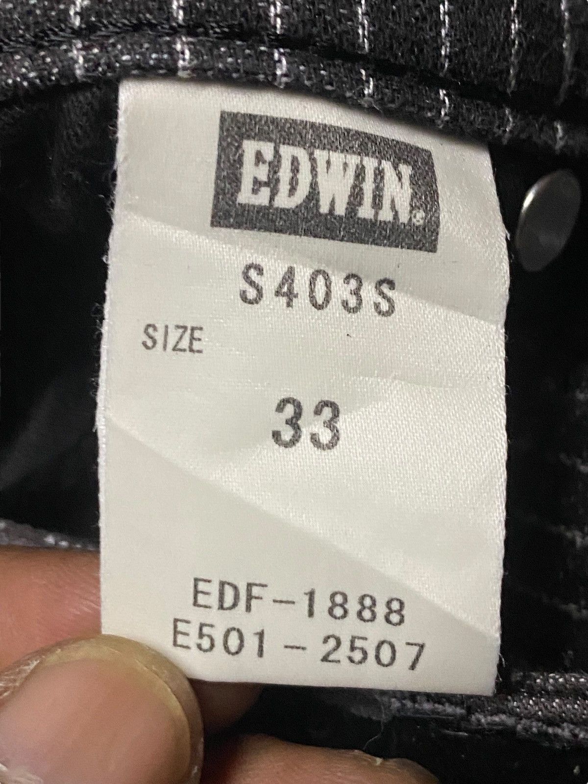 Edwin Vintage Japanese Brand Edwin S403S Black Denim Loose Jeans Size US 34 / EU 50 - 15 Thumbnail