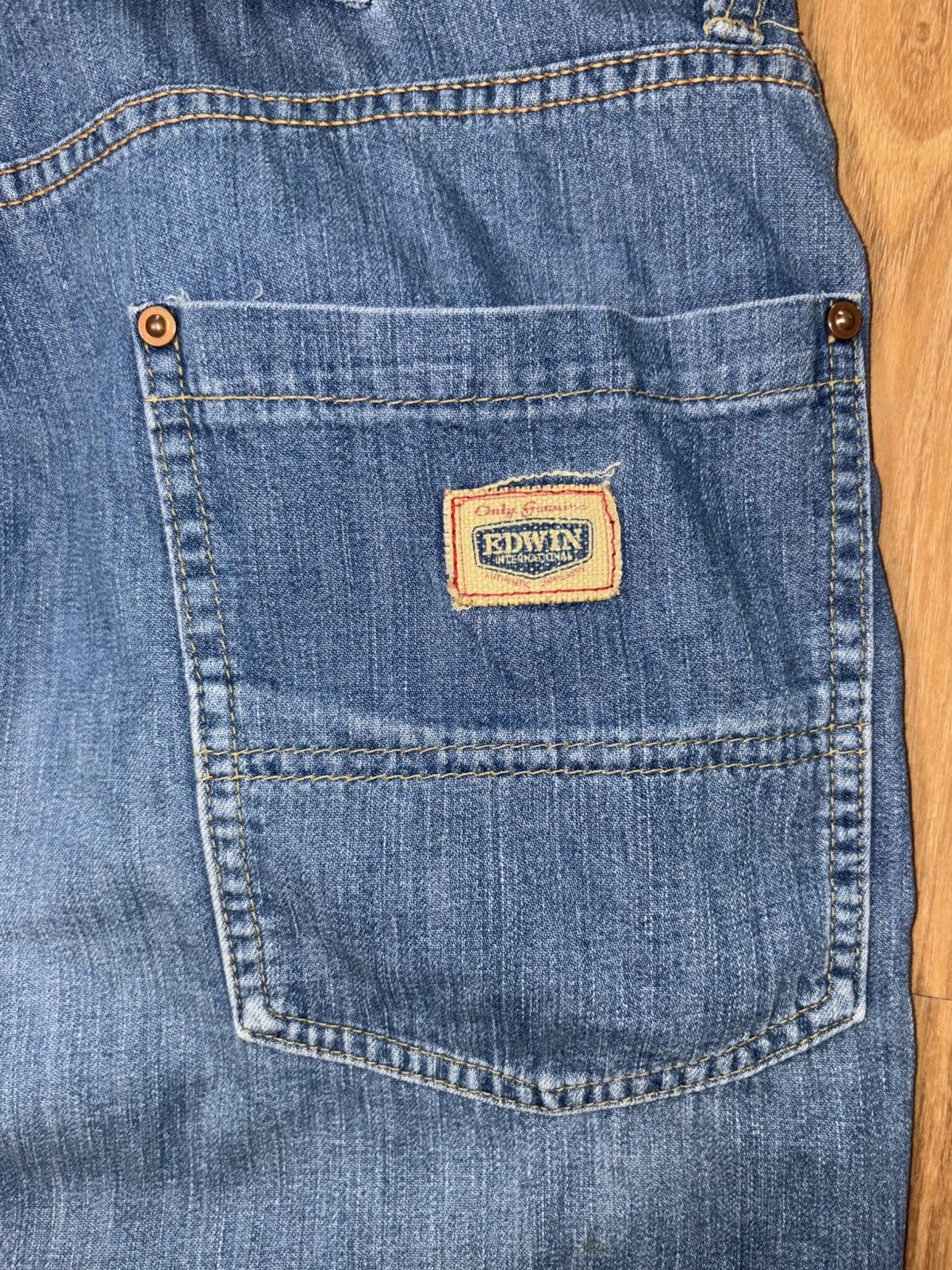 Edwin Vintage EDWIN Cinch-Back Workwear Jeans Made In Japan Size US 30 / EU 46 - 8 Thumbnail