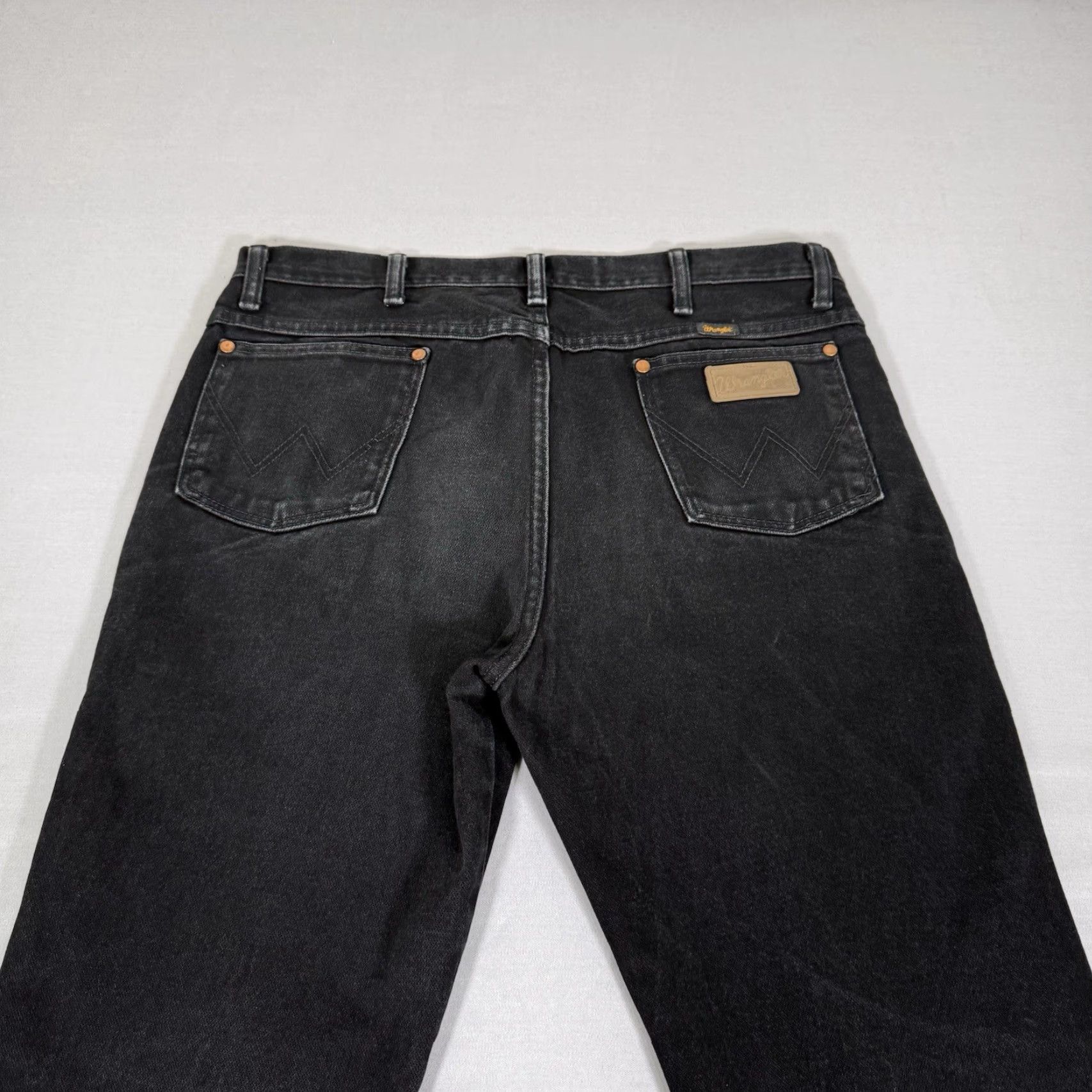 Wrangler Wrangler Jeans Men 36x30 Black 936 Slim Straight Denim Pants Western Work Cowboy Size US 36 / EU 52 - 4 Thumbnail