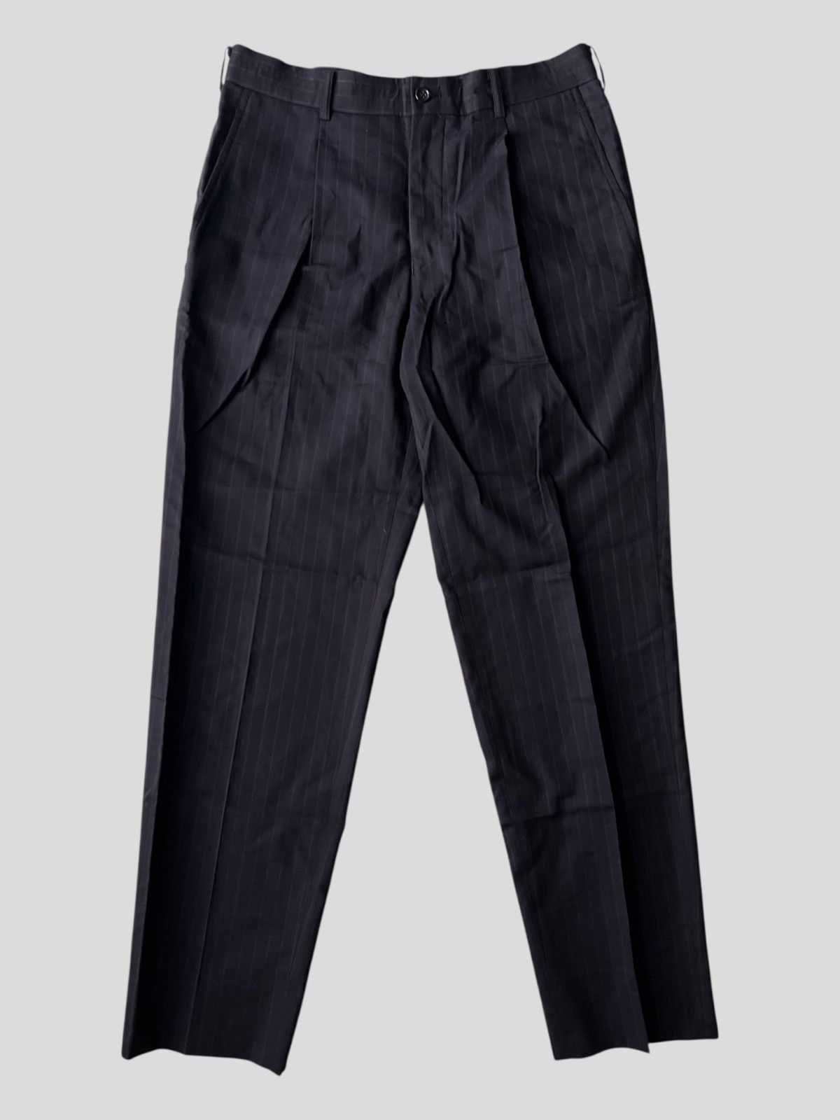Junya Watanabe FW06 Comme des Garcons Homme Black Striped Gabardine Pants Size US 31 - 2 Thumbnail