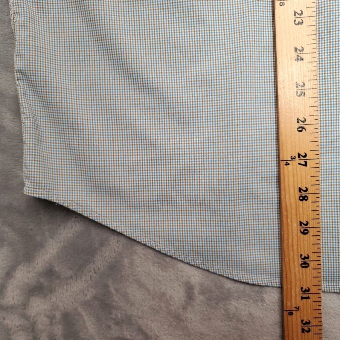 Peter Millar Peter Millar Shirt Mens L Multicolor Micro Check Crown Sport Performance Blend Plaid Cotton Long Sleeve Button-Up Casual Travel Outdoors Golf Mens Size US L / EU 52-54 / 3 - 7 Thumbnail