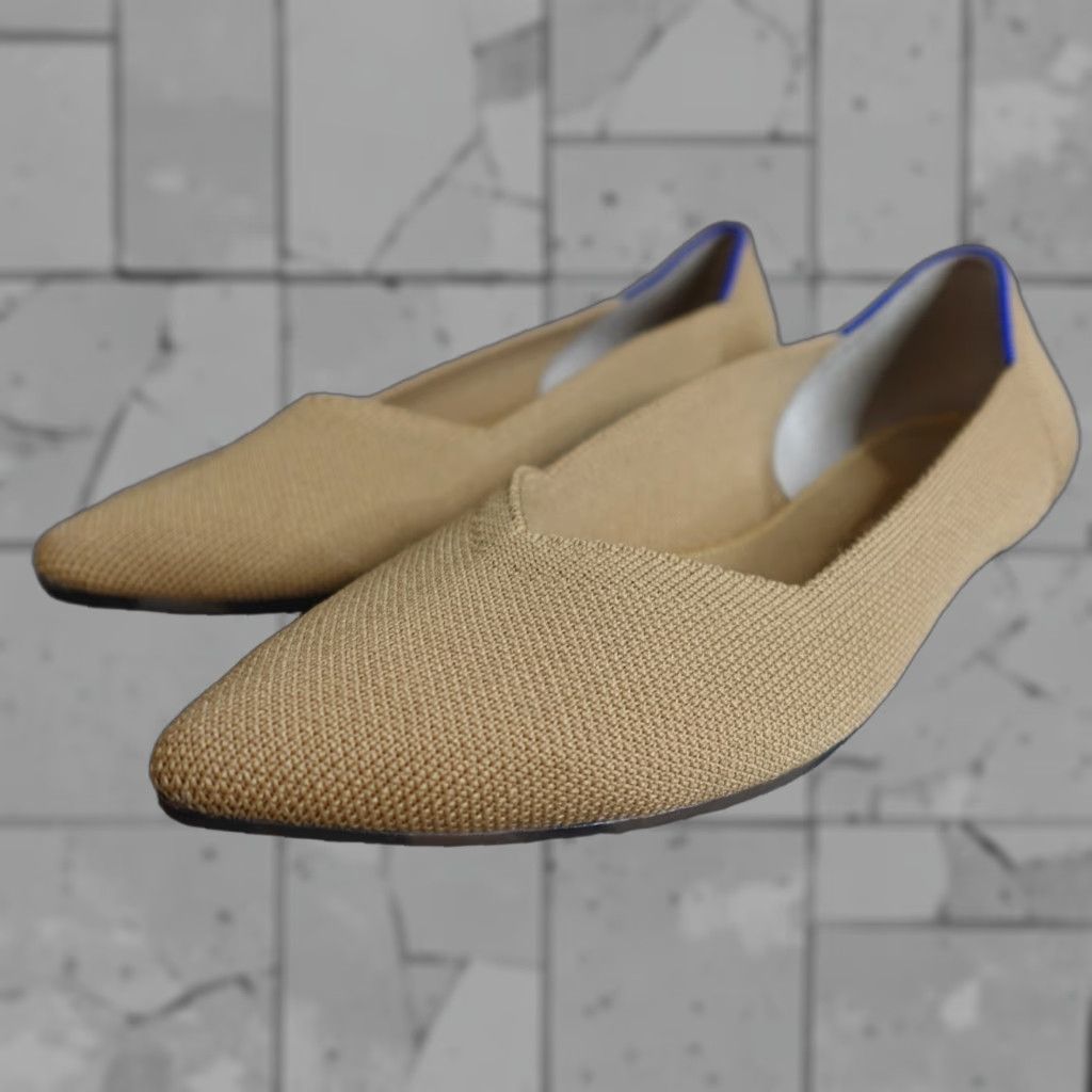 Rothy's Rothy’s Women Flat 8.5 Beige Ecru Point Solid Slip On Summer Casual Women Flats Size US 9 / IT 39 - 1 Thumbnail