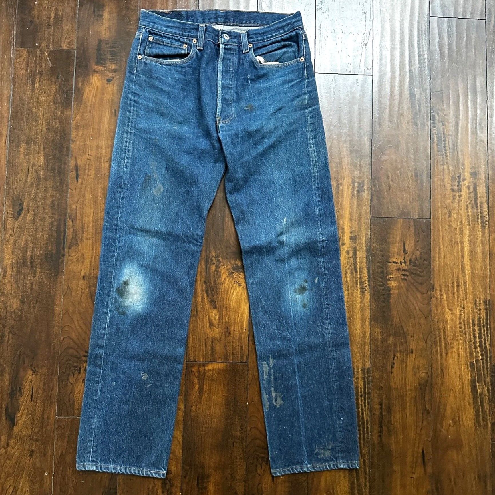 Levi's VINTAGE Levi's 501 Jeans Button Fly 33x36 USA Tag Blue Straight 90s Mens Pants Regular Jeans Size US 33 - 2 Thumbnail