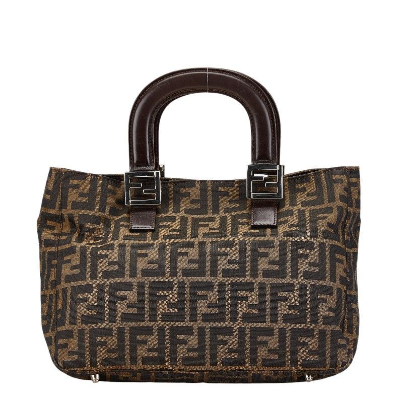 Fendi Fendi Fendi Zucca Canvas Leather Handbag 26329 Canvas Handbag 26329 in Very Good Condition Size ONE SIZE - 1 Thumbnail