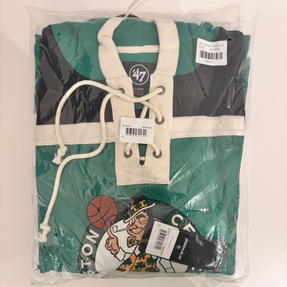 47 '47 Brand Boston Celtics NBA Lacer Pullover Hoodie Hockey Size US XL / EU 56 / 4 - 2 Thumbnail
