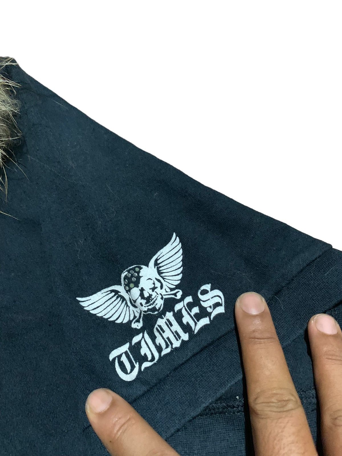 If Six Was Nine × Japanese Brand × Le Grande Bleu (L.G.B.) Blue strive poem fur short hoodie punk style Size US L / EU 52-54 / 3 - 4 Thumbnail