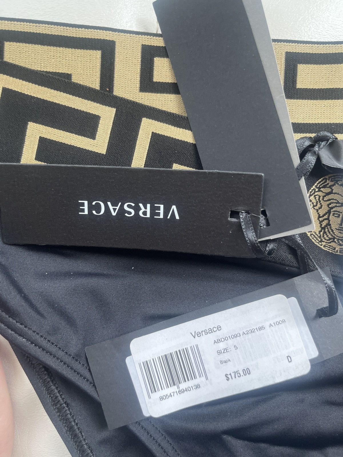 Versace NWT VERSACE black/gold GORGEOUS bikini SET size 5/L Size ONE SIZE - 7 Thumbnail