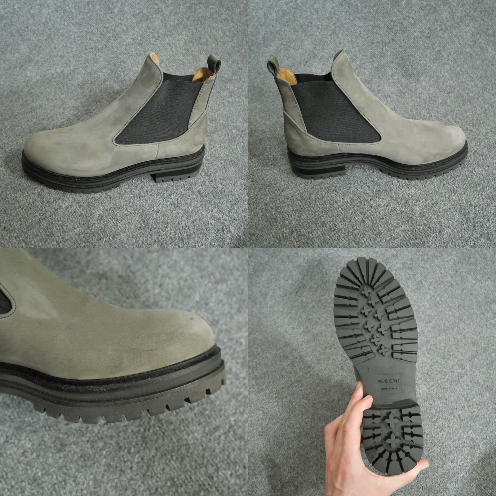 Vintage M Gemi Chelsea Boots Mens GREY Suede Leather 9/42 Chelsea Boot Casual Size US 9 / EU 42 - 9 Thumbnail