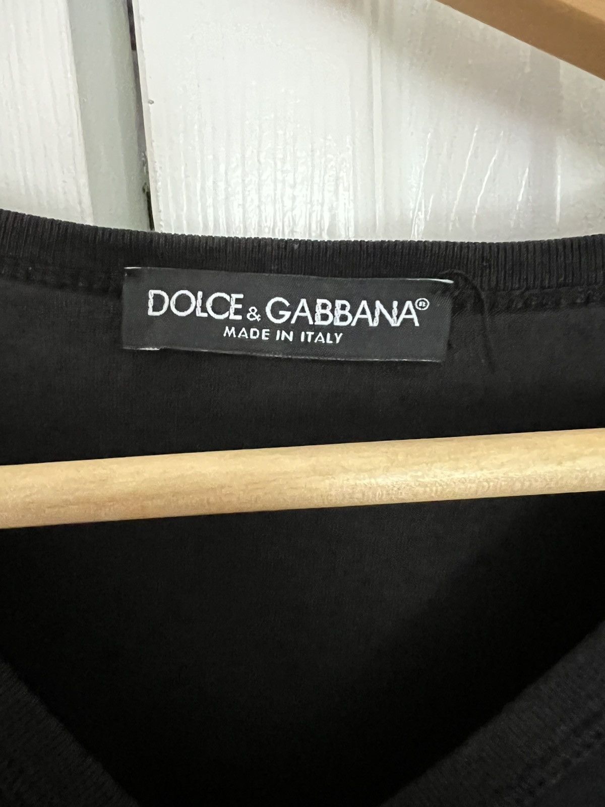 Dolce & Gabbana Black D&G V Neck t shirt Size US L / EU 52-54 / 3 - 3 Thumbnail