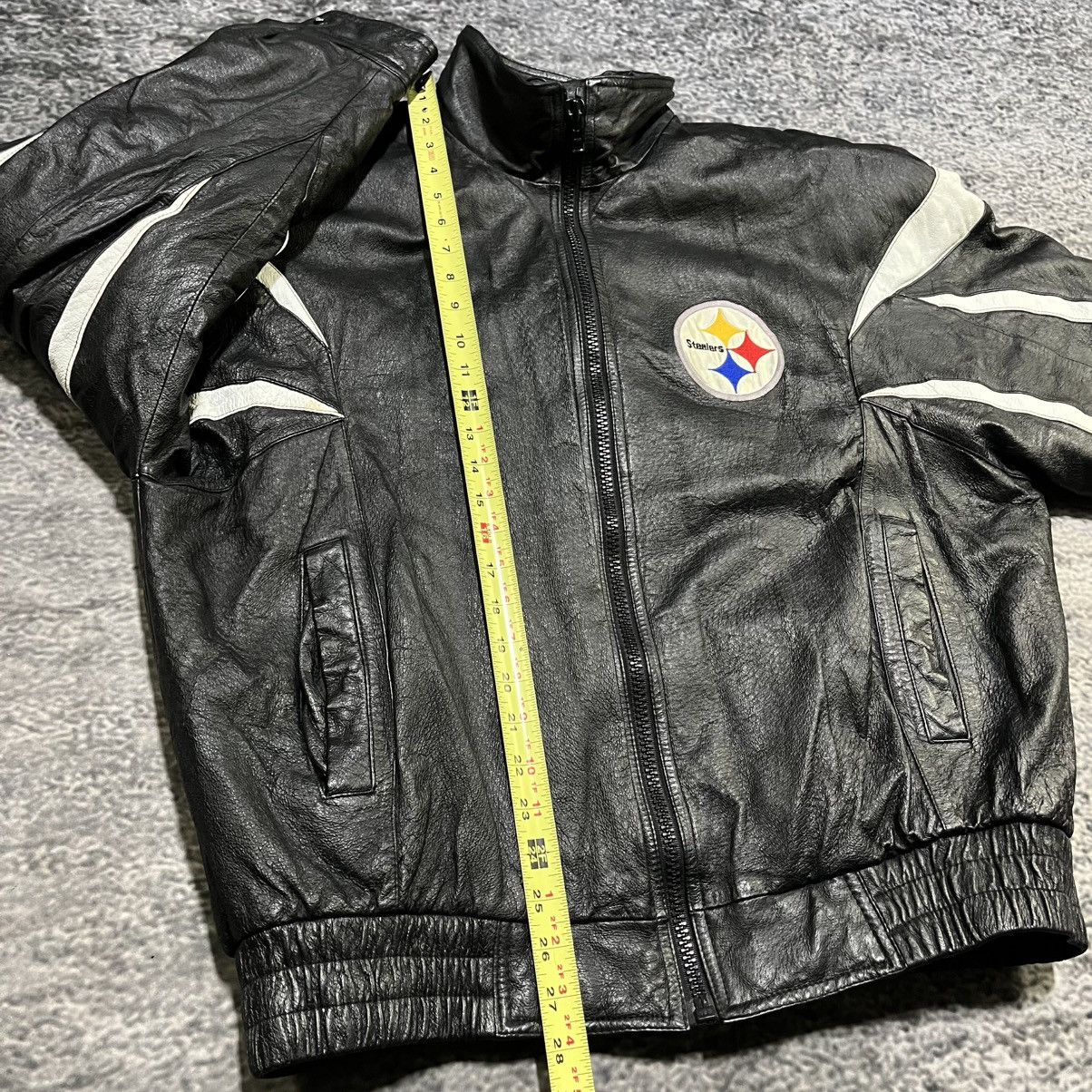 Pro Player Vintage 90s Pittsburgh Steelers Pro Player Leather Jacket XL Size US XL / EU 56 / 4 - 15 Thumbnail