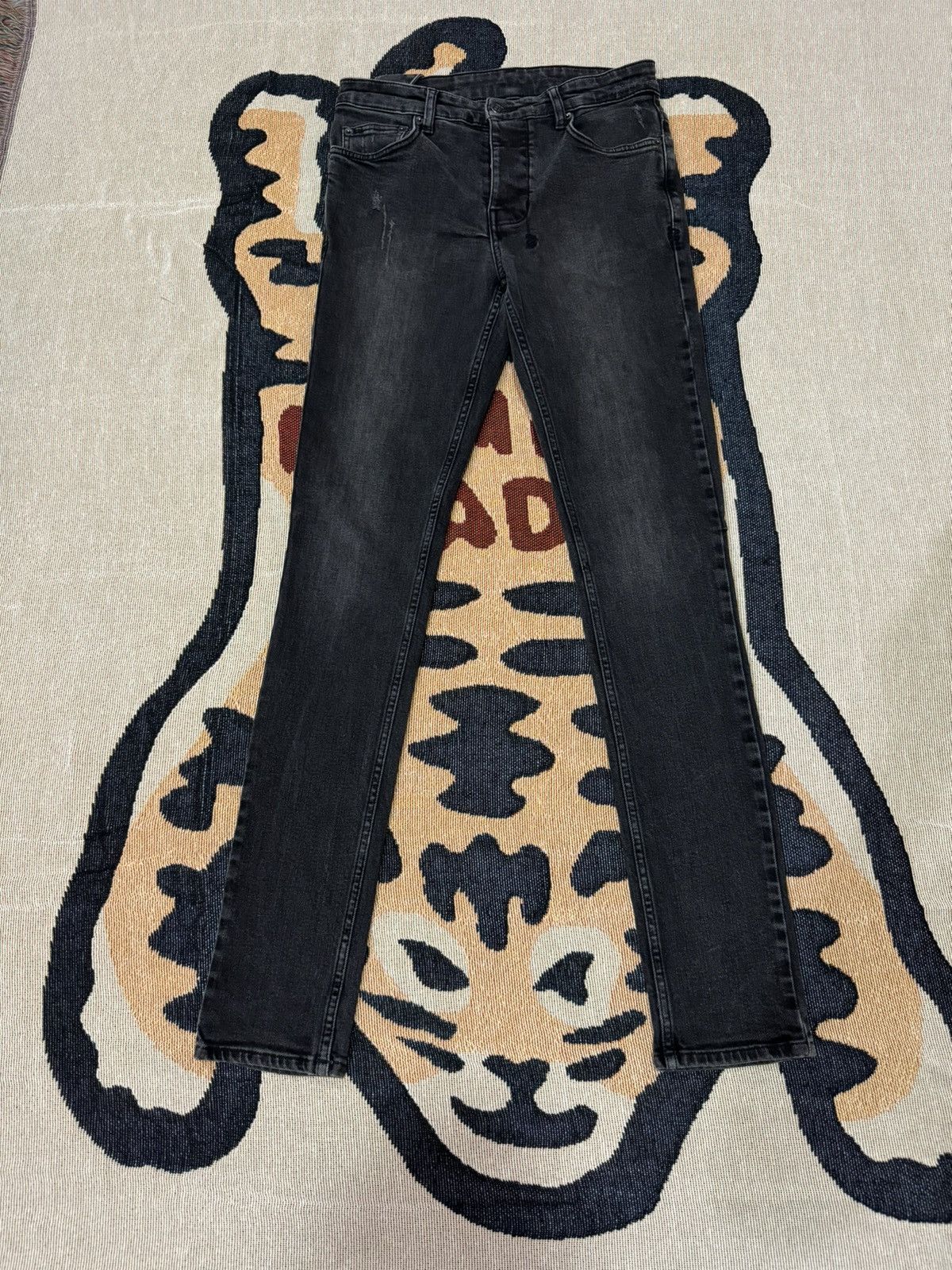 image of Beauty Beast x Ksubi Super Skinny Jeans Elestic in Faded Black, Men's (Size 29)