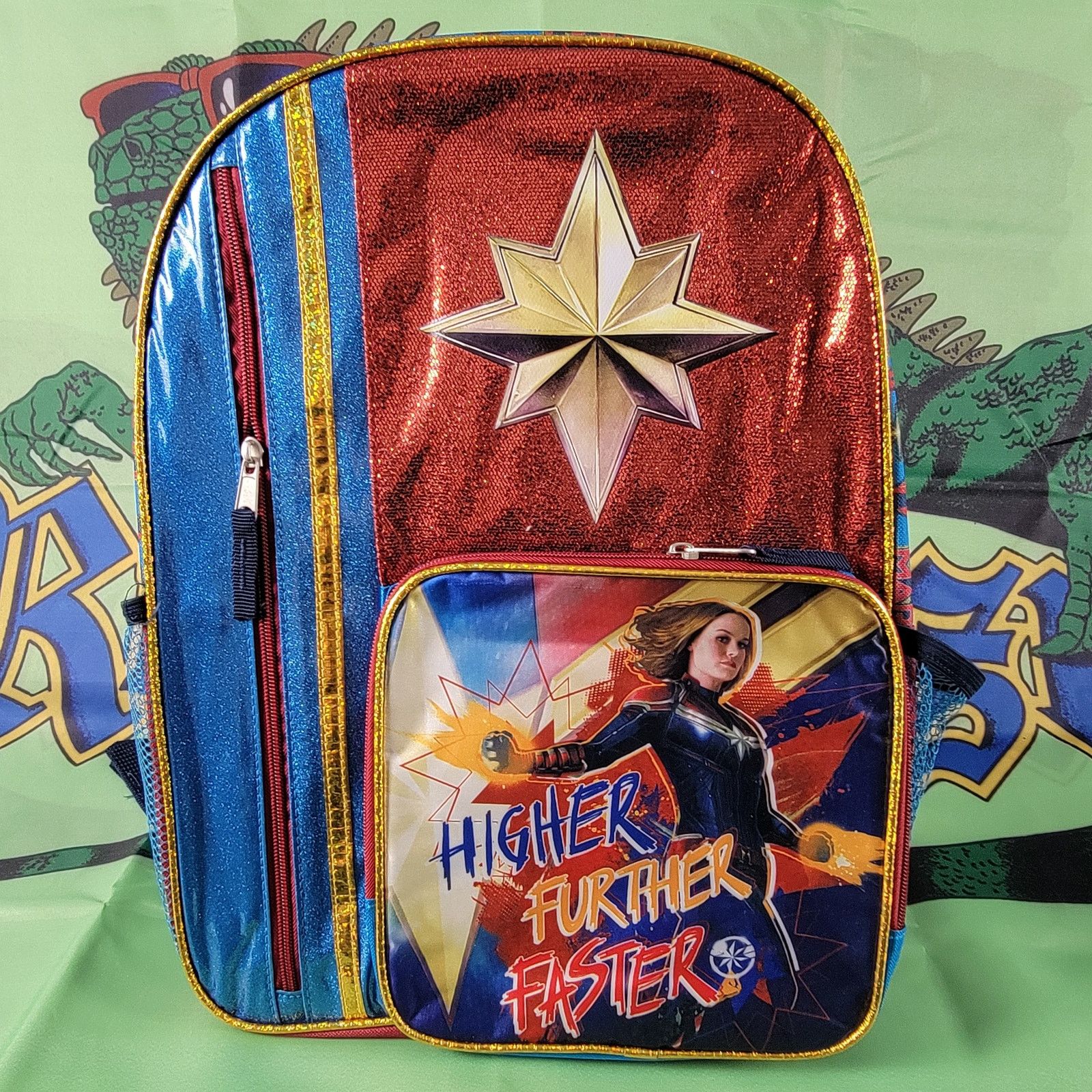 Marvel Comics Captain Marvel Movie Glitter Backpack Size ONE SIZE - 1 Thumbnail