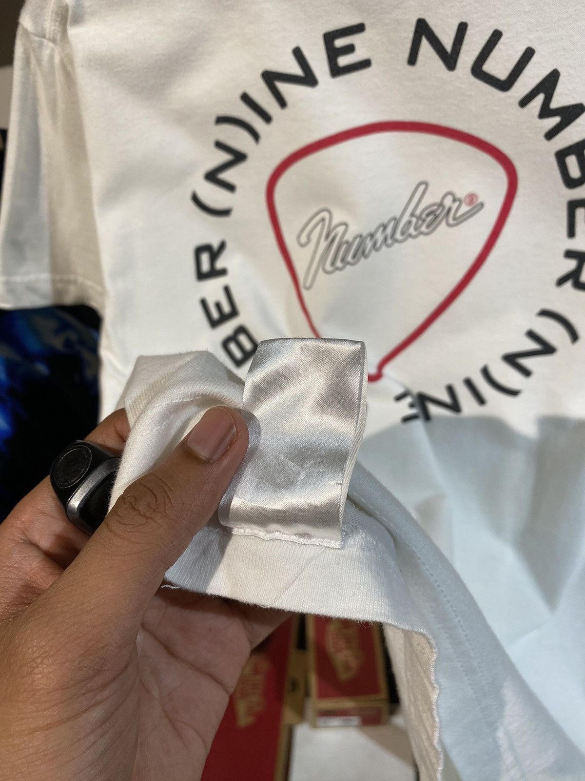 Japanese Brand Number (N)ine X Studious Ripoff Fender White Tee Size US S / EU 44-46 / 1 - 6 Thumbnail