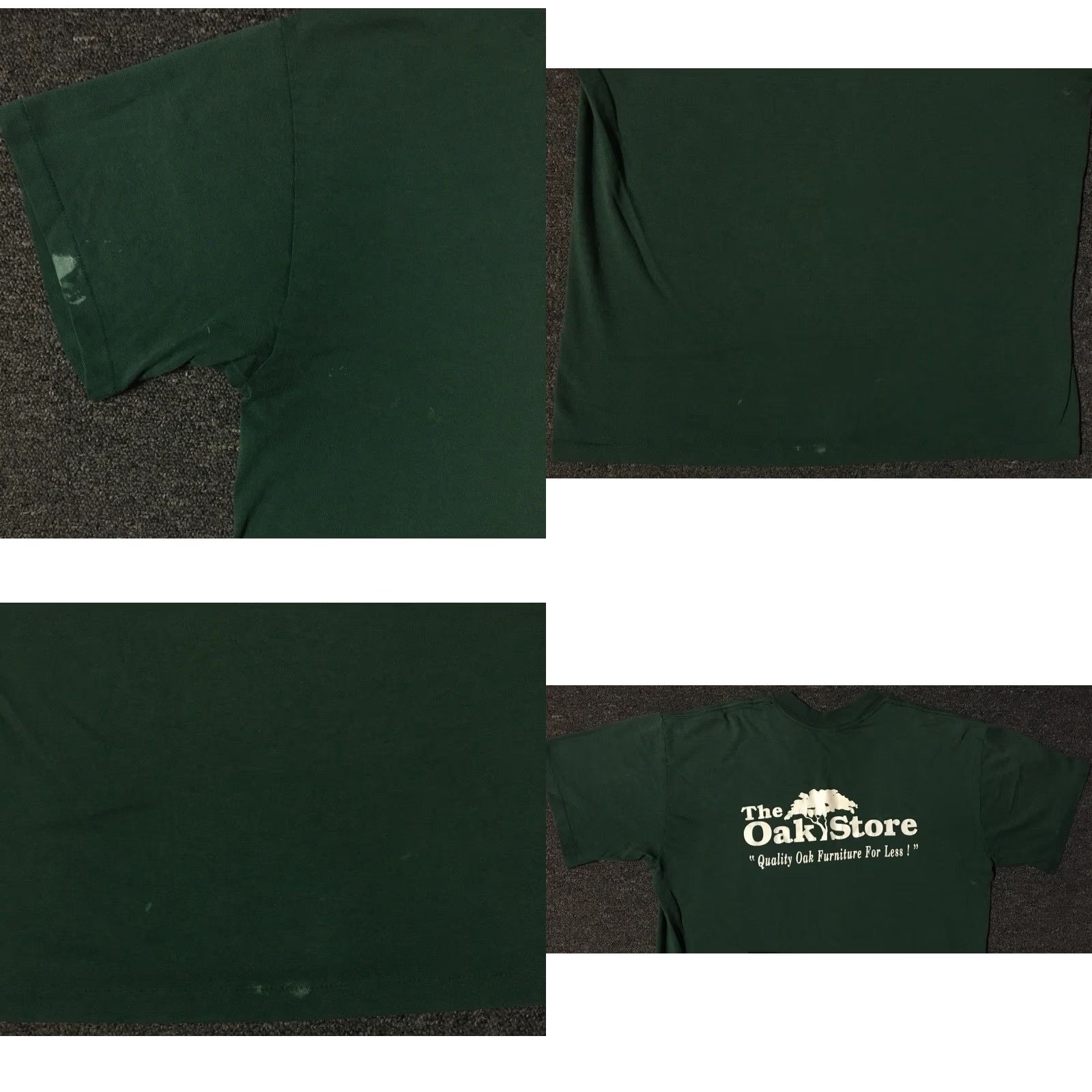 Thrasher VINTAGE 90s Faded Distress Oak Store Shirt S/M Thrashed Grunge Biker Skate Surf 80s Mens Green T-Shirt Single Stitch USA Made Size US S / EU 44-46 / 1 - 8 Thumbnail