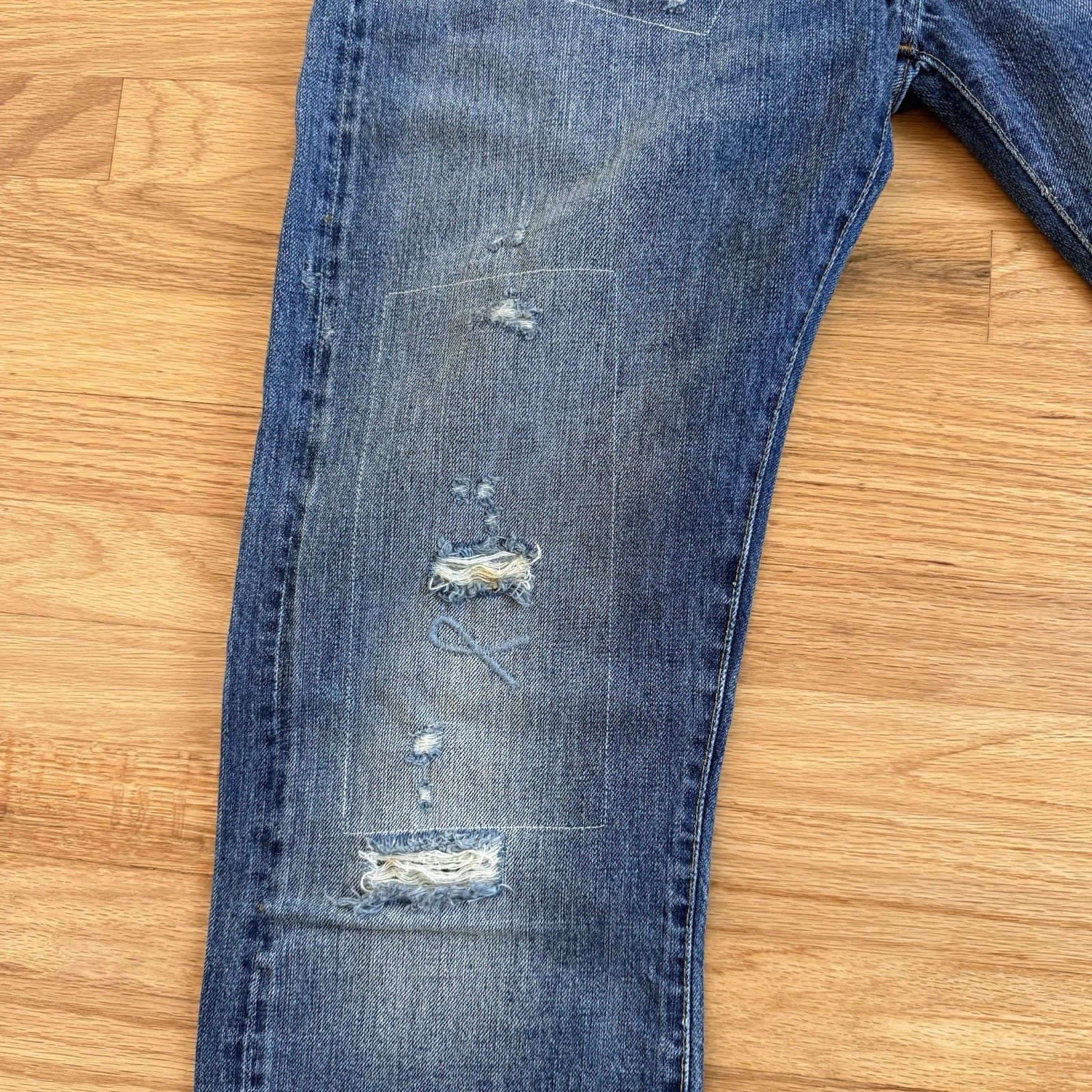 Levi's Vintage Clothing Levi's Vintage Clothing LVC 505 1967 Repaired Selvedge Denim Size US 32 / EU 48 - 12 Thumbnail