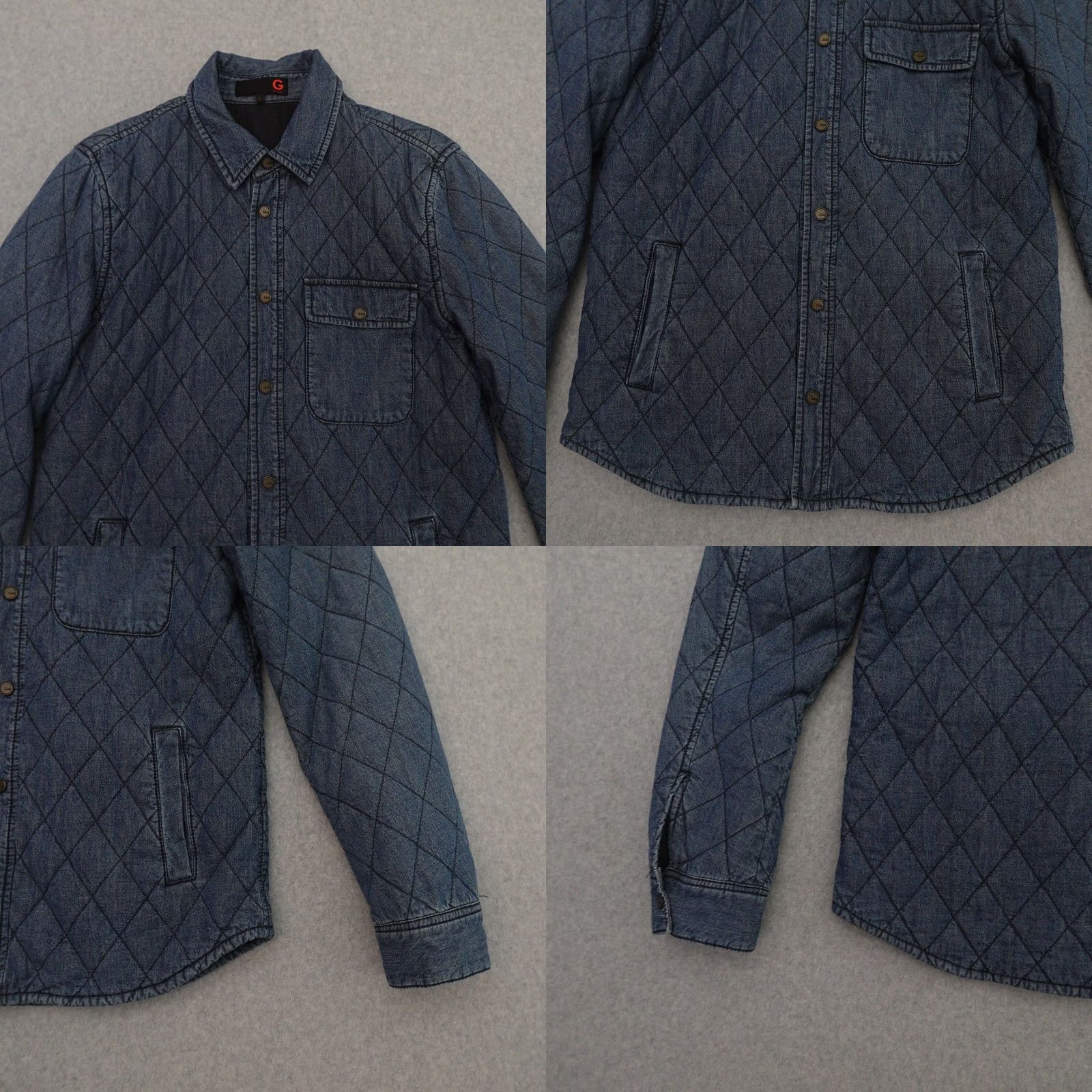 Guess VINTAGE G by Guess Womens Jacket L Blue Pockets Button Snap 19X28 Hearts of Style ?? Size L / US 10 / IT 46 - 8 Thumbnail
