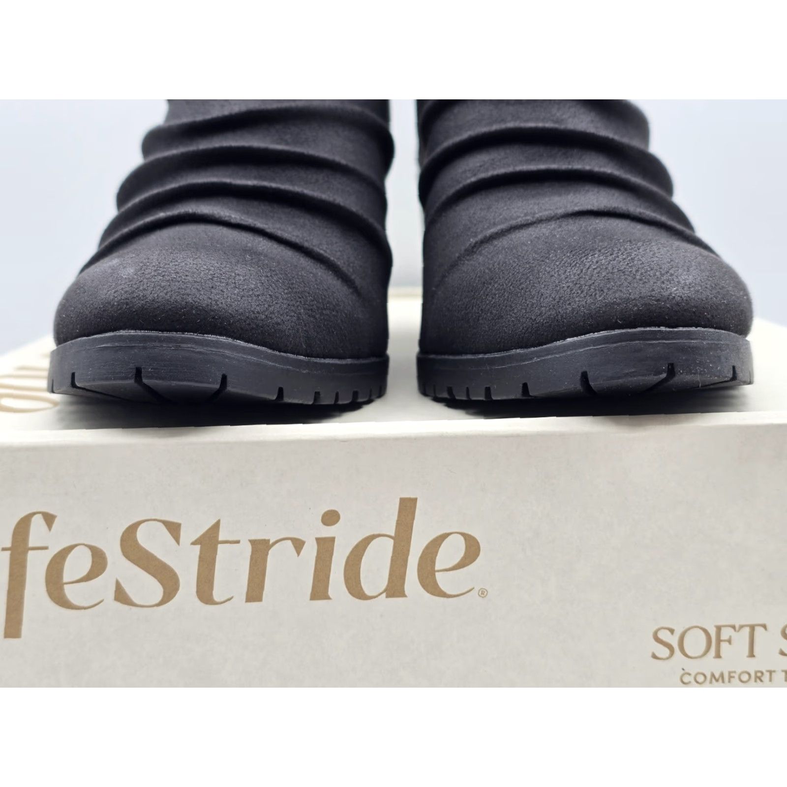 LifeStride Maeve Ankle Boot Black Tumbled - Sz 5 M Women's Shoes - US 5 Flat Heel Lifestride Maeve Ankle Boot