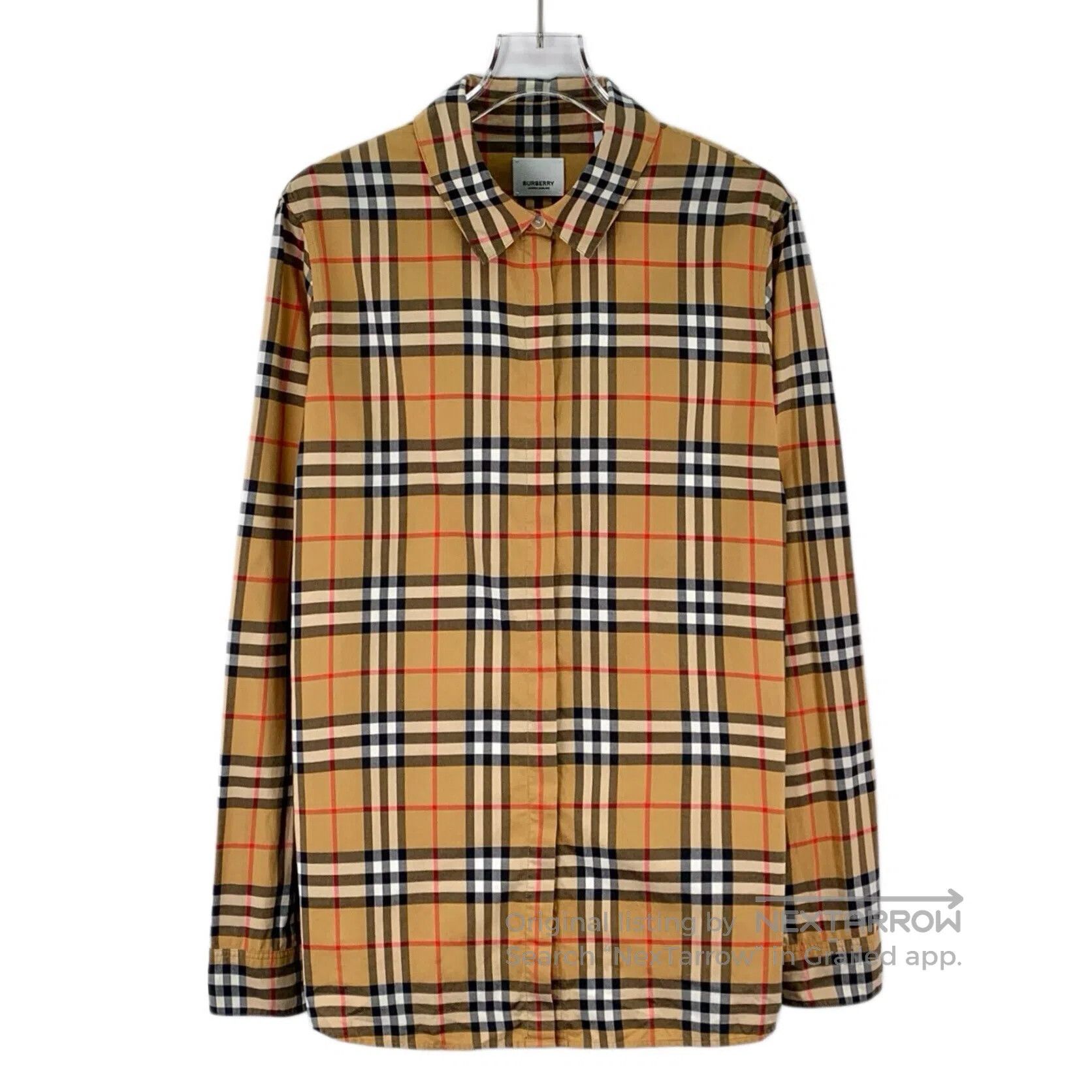 Burberry Burberry Brown classic plaid design cotton lapel long-slee Size US XS / EU 42 / 0 - 1 Thumbnail