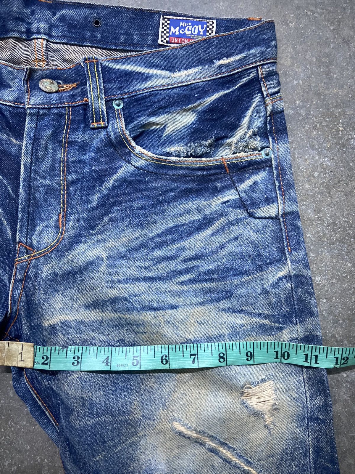 TOYS McCOY 🔥 Stain wash and distressed Mc Coy jeans Size US 34 / EU 50 - 13 Thumbnail
