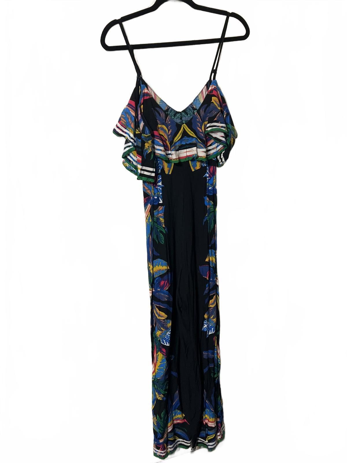 Other Flying Tomato Black Floral Print Cold Shoulder Jumpsuit S Size 28" / US 6 / IT 42 - 6 Thumbnail