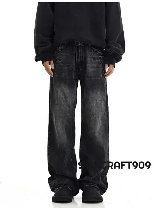 Jean Black Washed Flare Denim Jeans Size US 30 / EU 46 - 5 Thumbnail