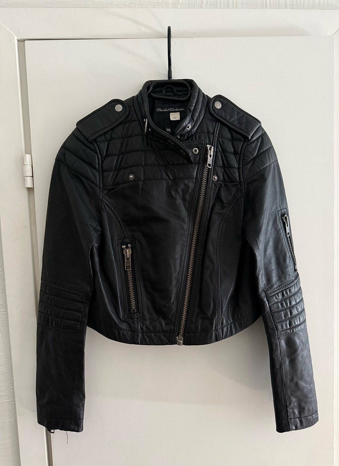 Japanese Brand Cropped Studded Leather Jacket Size US XS / EU 42 / 0 - 6 Thumbnail