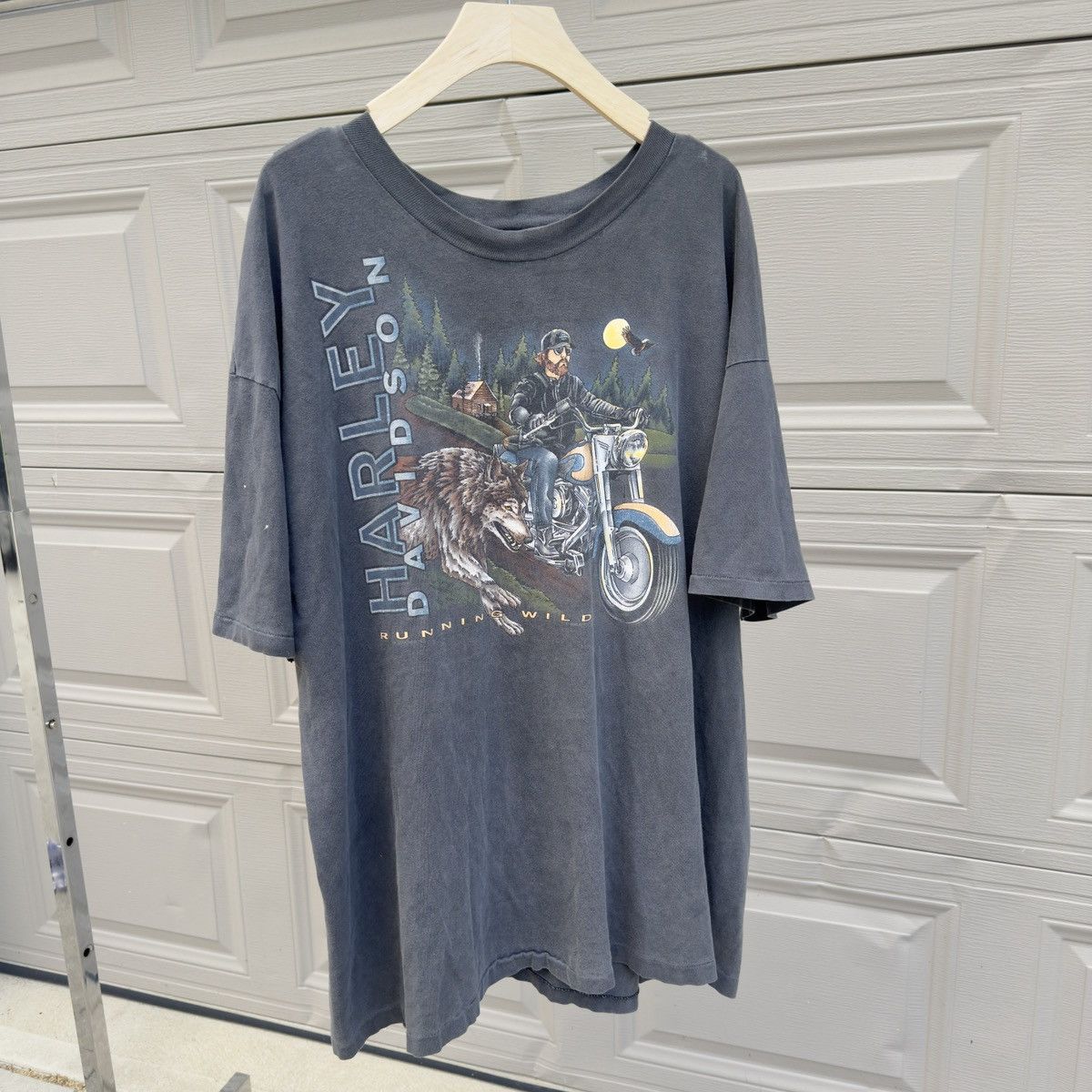 Harley Davidson 90s Harley Thrashed Faded Distressed Shirt ERD Grunge Biker Size US XXL / EU 58 / 5 - 8 Thumbnail