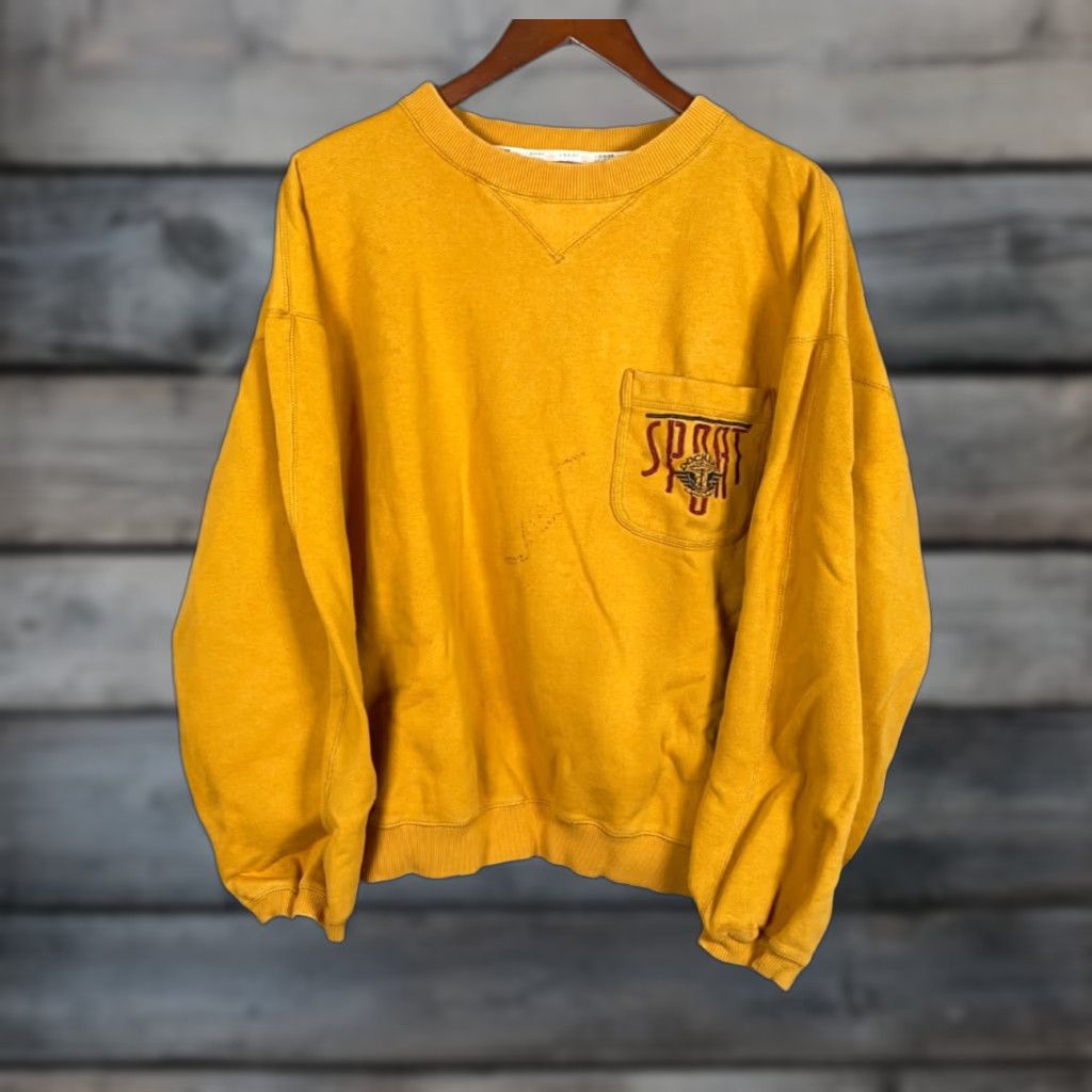 Dockers VINTAGE Dockers Sweatshirt Shirt Adult XL Yellow Embroidered Oversized 90s Mens Size US XL / EU 56 / 4 - 1 Thumbnail
