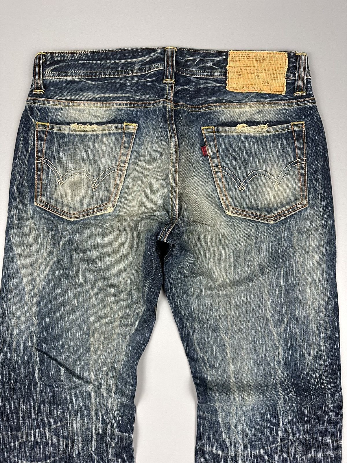 Edwin Vintage Edwin 511 Whiskered Flare Denim Size US 33 - 6 Thumbnail