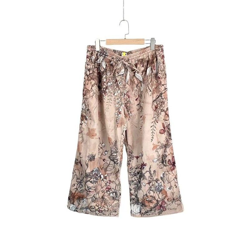 Dior Dior Floral Print Drawstring Pants Size 40 Size 28" / US 6 / IT 42 - 1 Thumbnail