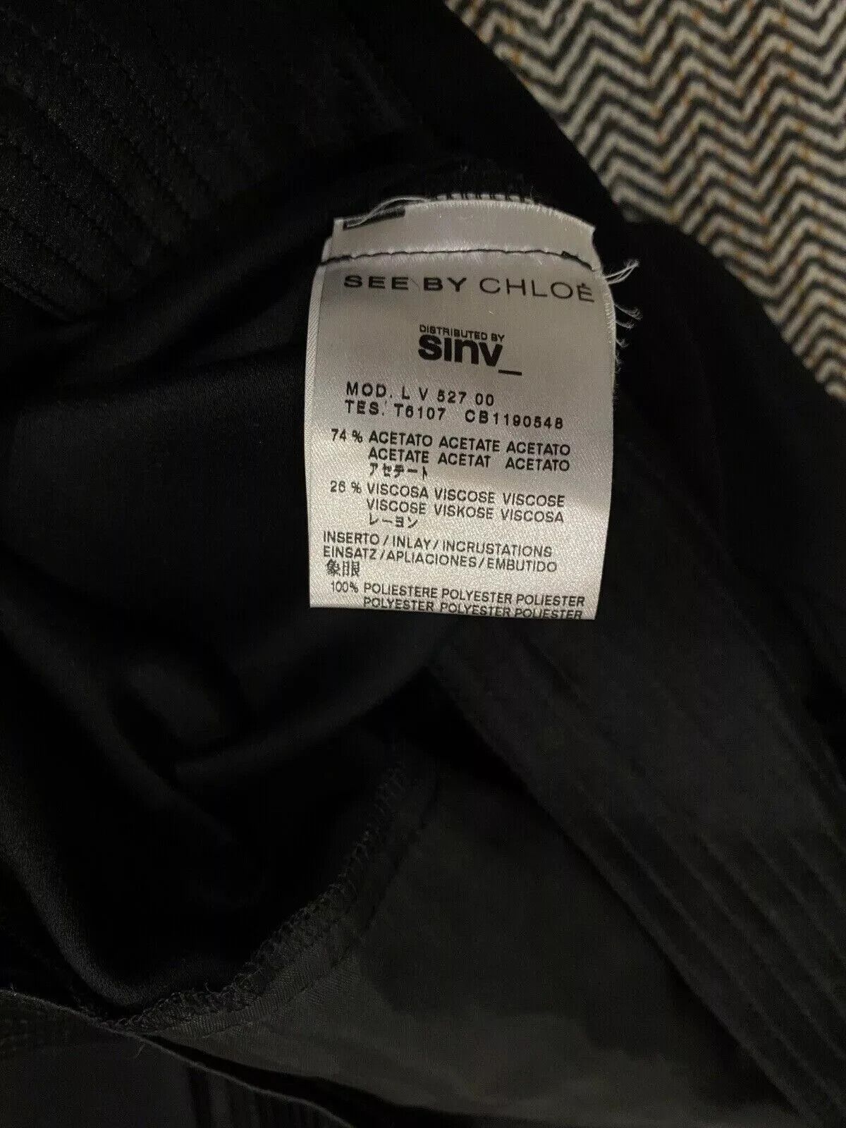See by Chloe See By Chloe Black Dress Acetate Womens Viscose Size S UK8 Size S / US 4 / IT 40 - 15 Thumbnail