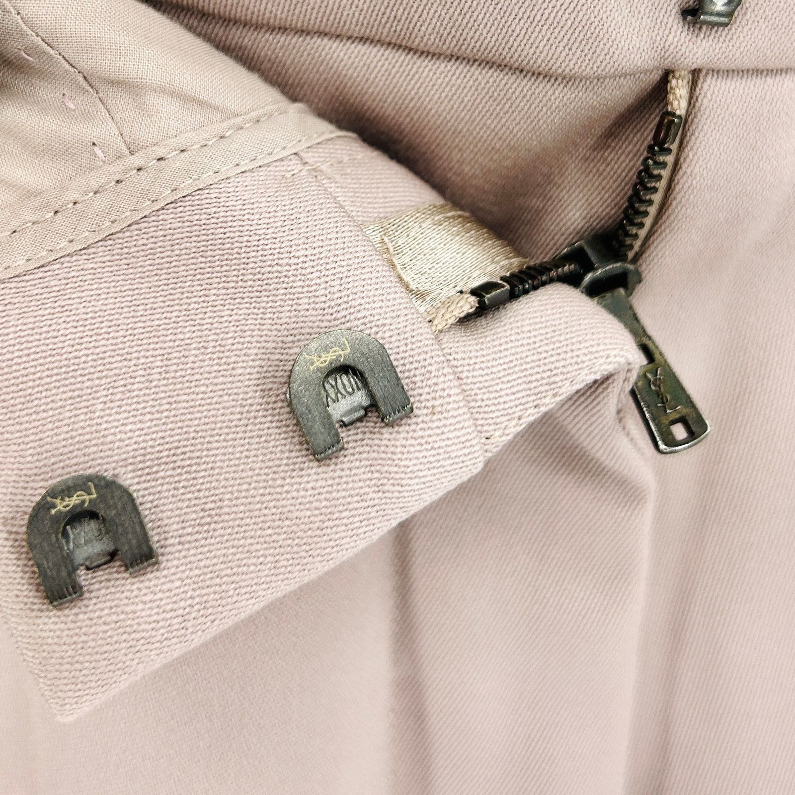 Yves Saint Laurent Vintage 90s Mauve Wool Blazer Trouser Power Suit Size S / US 4 / IT 40 - 8 Thumbnail